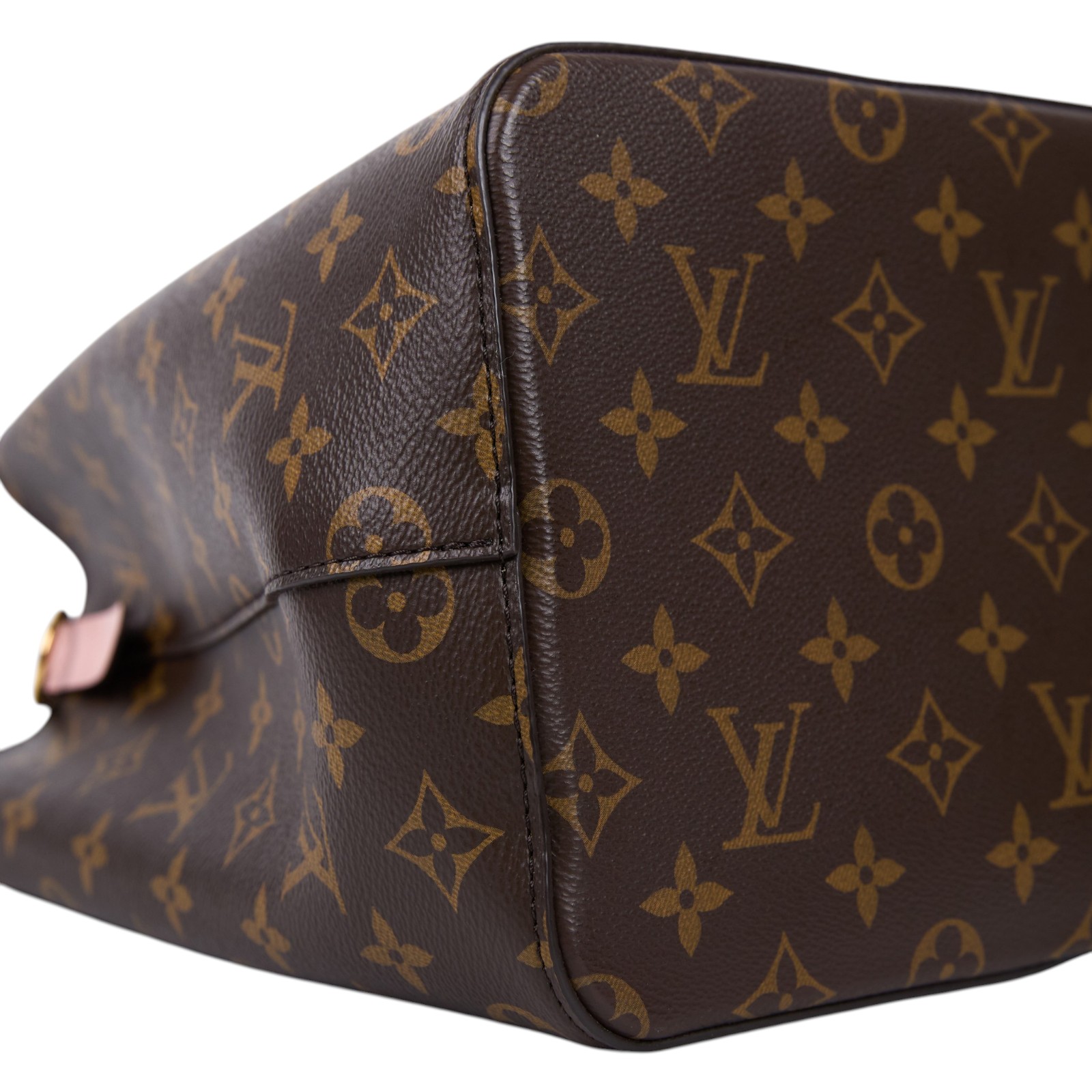 路易威登 LOUIS VUITTON NéoNoé MM 經典帆布 肩背 水桶包 粉紅色 M44022 晶片款 原花拼粉NEONOE 原廠盒子/防塵袋