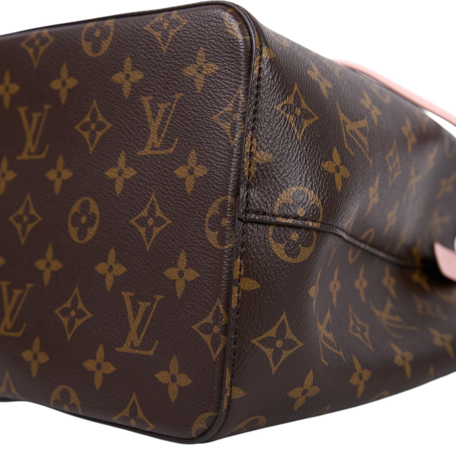 路易威登 LOUIS VUITTON NéoNoé MM 經典帆布 肩背 水桶包 粉紅色 M44022 晶片款 原花拼粉NEONOE 原廠盒子/防塵袋