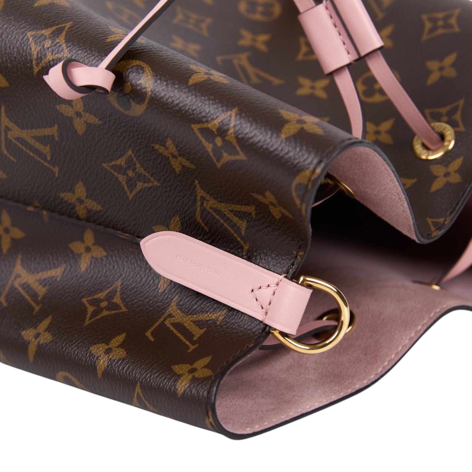 路易威登 LOUIS VUITTON NéoNoé MM 經典帆布 肩背 水桶包 粉紅色 M44022 晶片款 原花拼粉NEONOE 原廠盒子/防塵袋