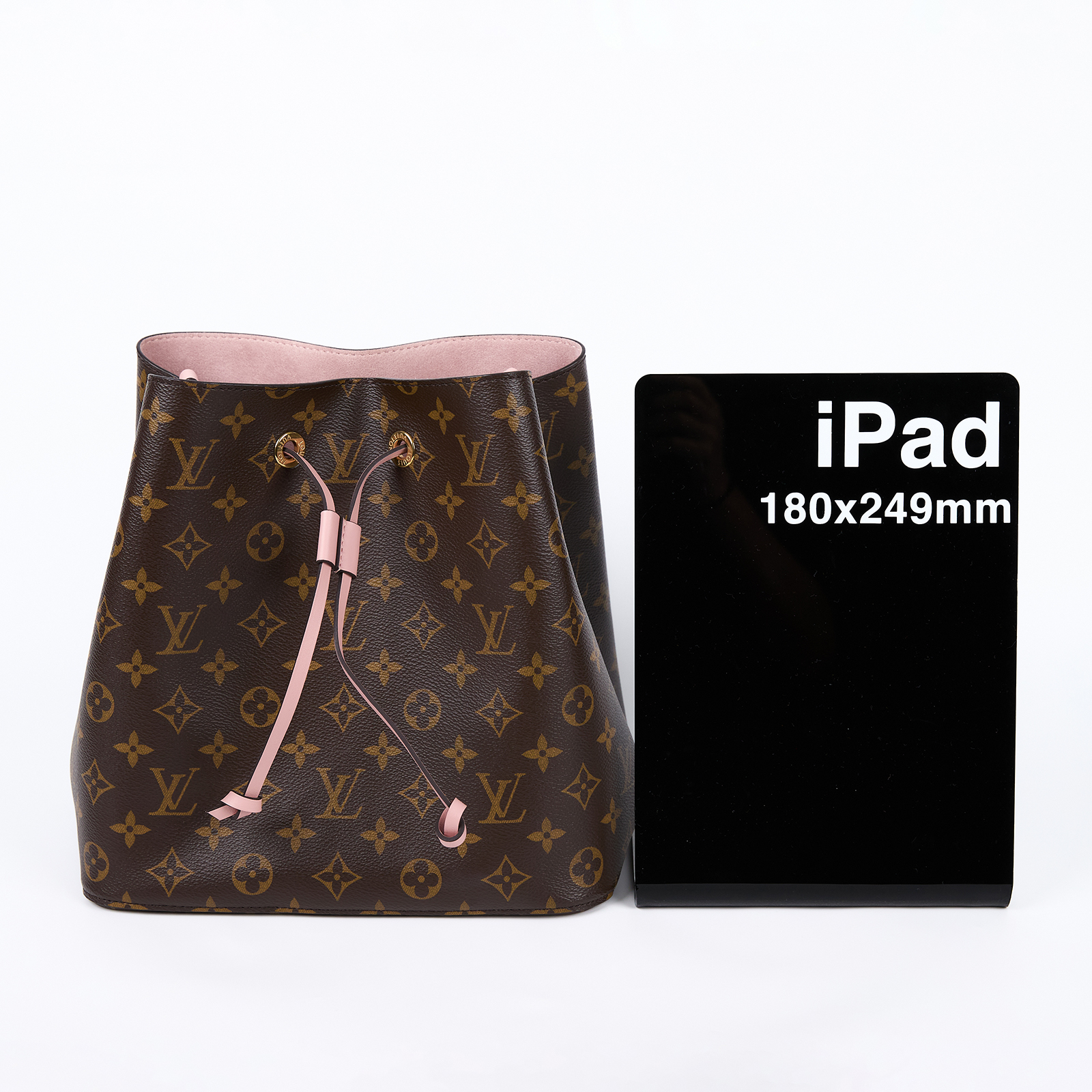 路易威登 LOUIS VUITTON NéoNoé MM 經典帆布 肩背 水桶包 粉紅色 M44022 晶片款 原花拼粉NEONOE 原廠盒子/防塵袋