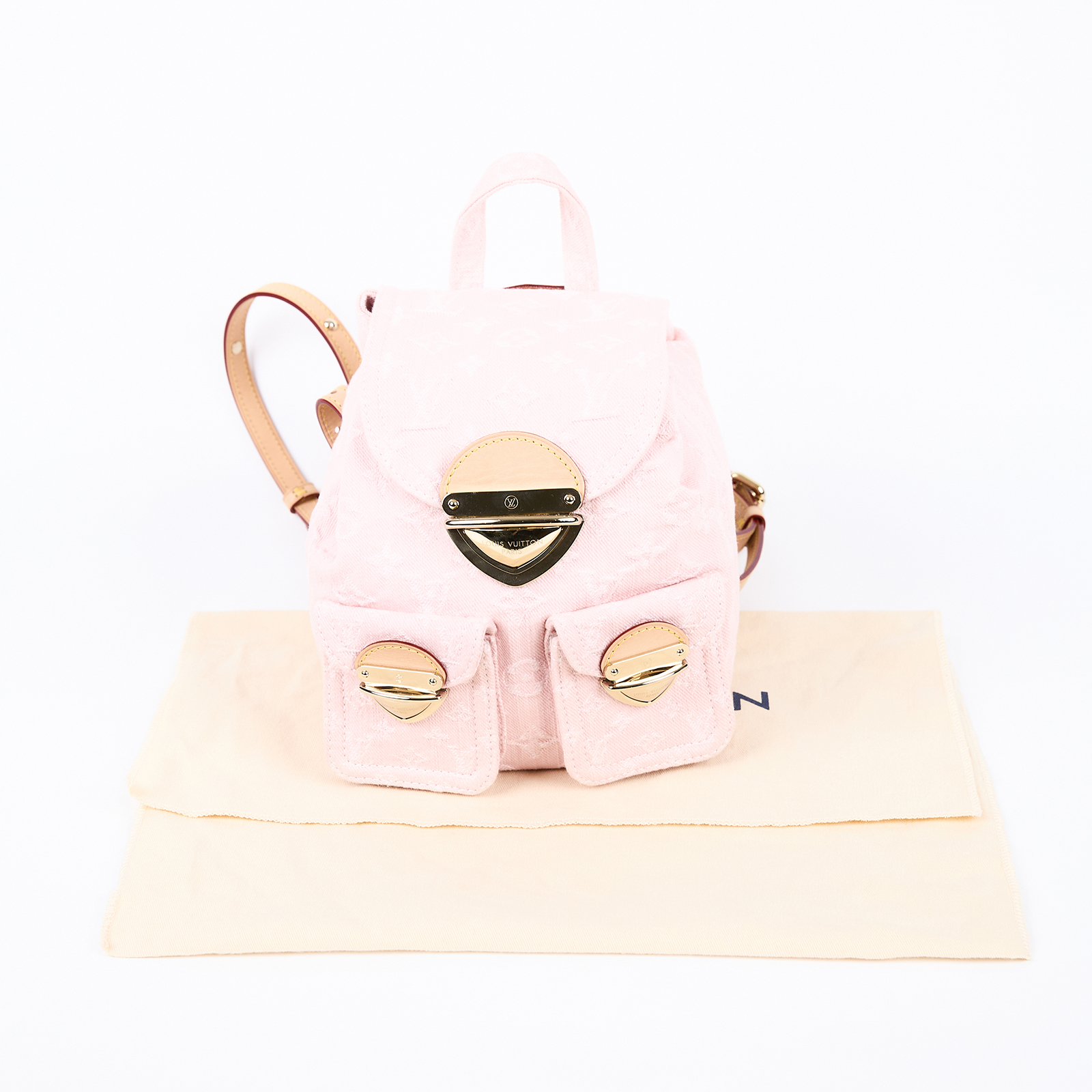 路易威登 LOUIS VUITTON Venice 雙肩包 後背包 M13031 晶片款 粉色牛仔VENICE後背包 防塵袋