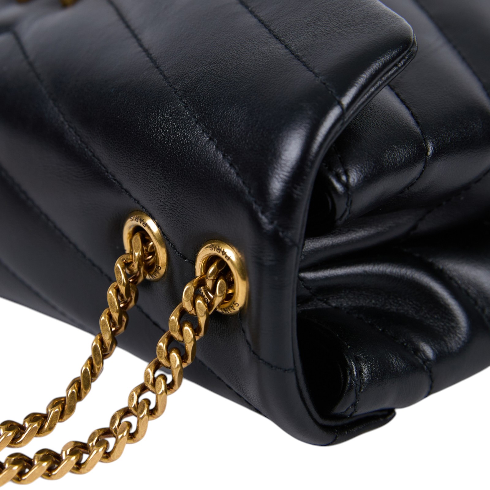 聖羅蘭 YSL SAINT LAURENT Loulou 絎縫 小牛皮 TOY 小型 手袋  肩背 斜背包 金色五金 494699DV727  原廠盒子/防塵袋/CRAD/購買證明正本