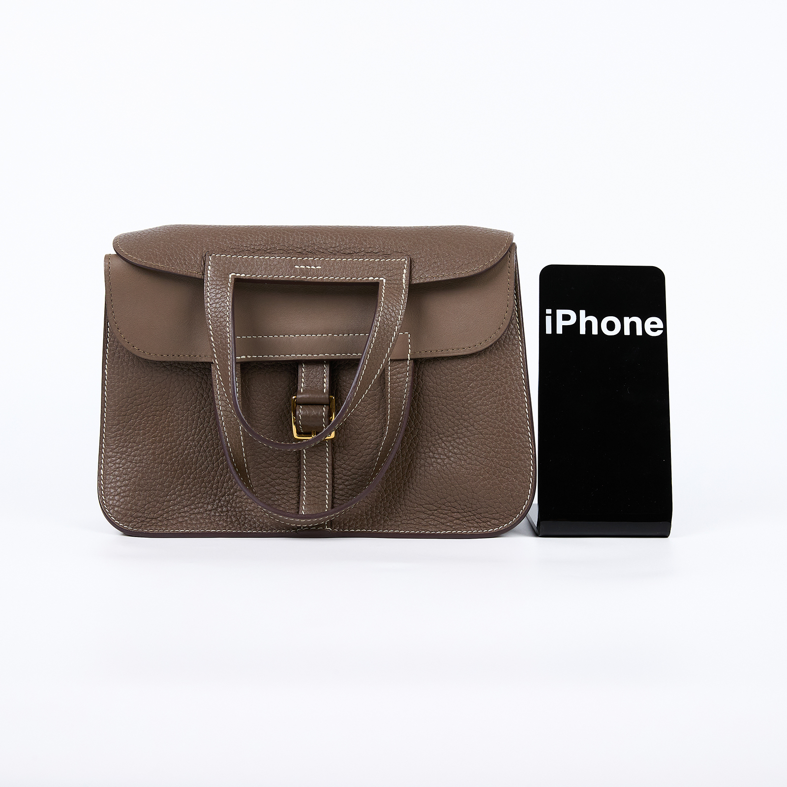愛馬仕 Hermes Halzan 25 手拿 手提 肩背 斜背包 HZ25 Y BT 010 TD Y刻 TOGO 大象灰金釦HALZAN25 防塵袋