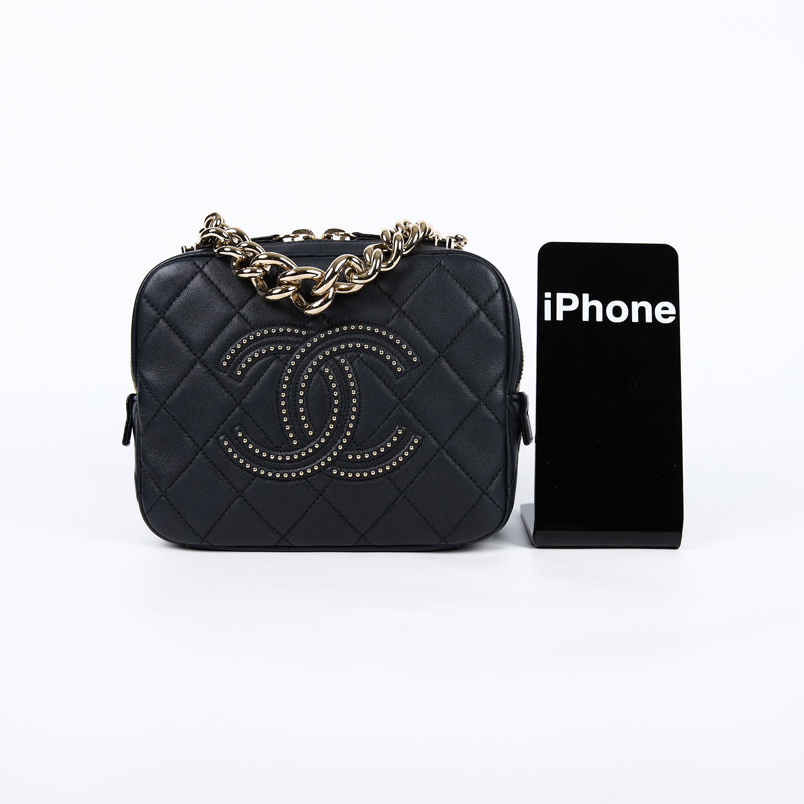 香奈兒 CHANEL Vanity Case 手提包 斜背包 化妝箱 化妝包 AS1512 B02377 29開 黑VANITY CASE 原廠盒子/防塵袋/保證卡/購買證明影本