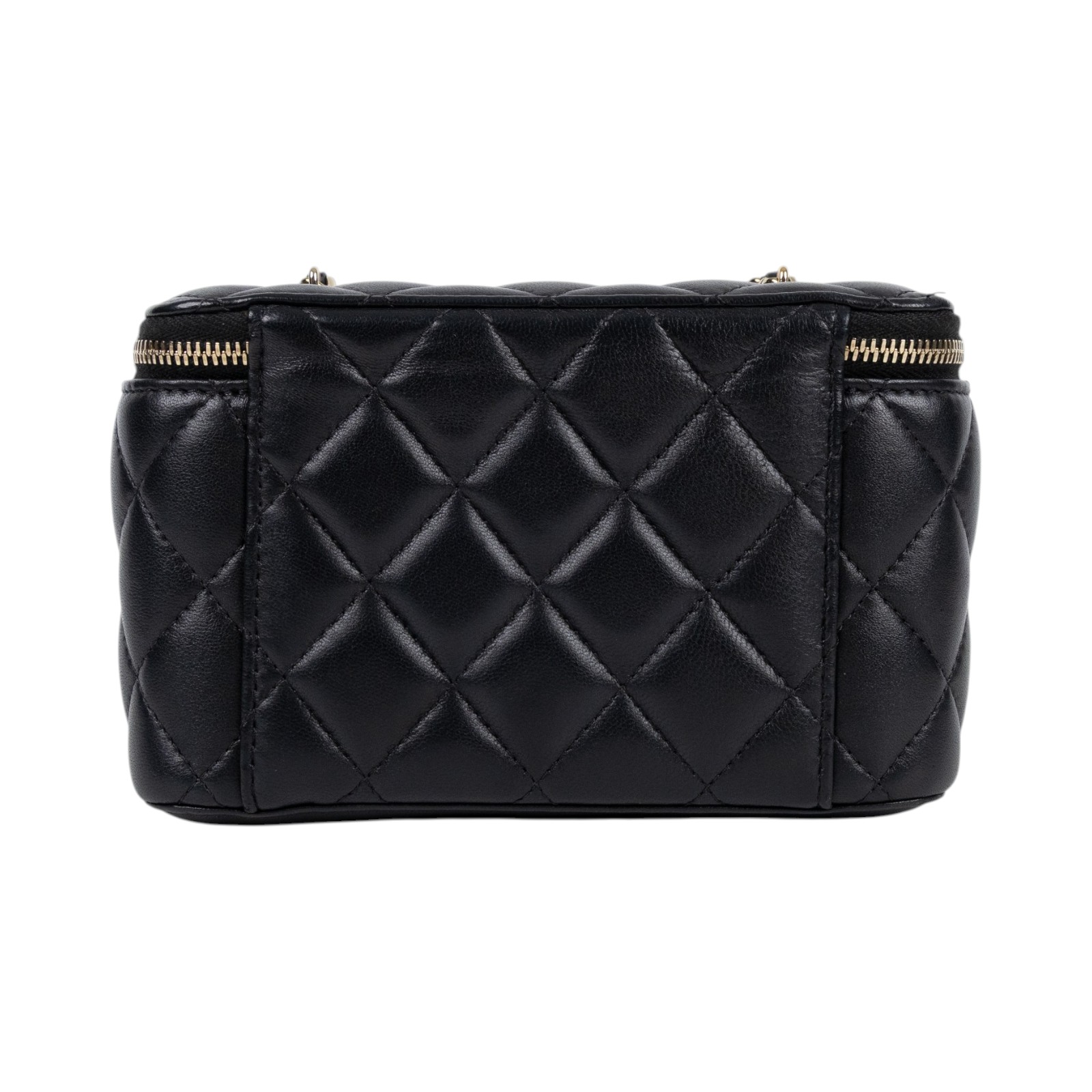 香奈兒 CHANEL Vanity Case 化妝箱 AP1341 Y04059 晶片款 黑金羊VANITY化妝盒 原廠盒子/防塵袋/保證卡/購買證明正本