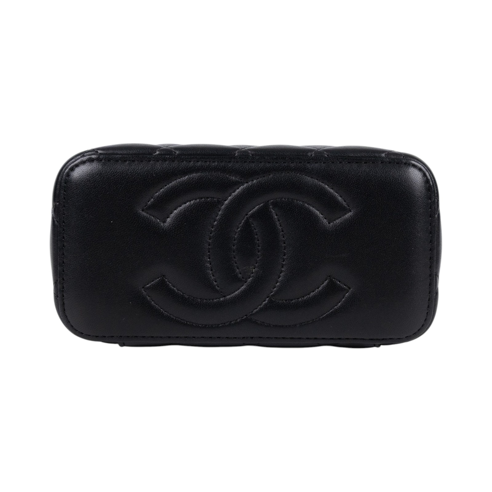 香奈兒 CHANEL Vanity Case 化妝箱 AP1341 Y04059 晶片款 黑金羊VANITY化妝盒 原廠盒子/防塵袋/保證卡/購買證明正本
