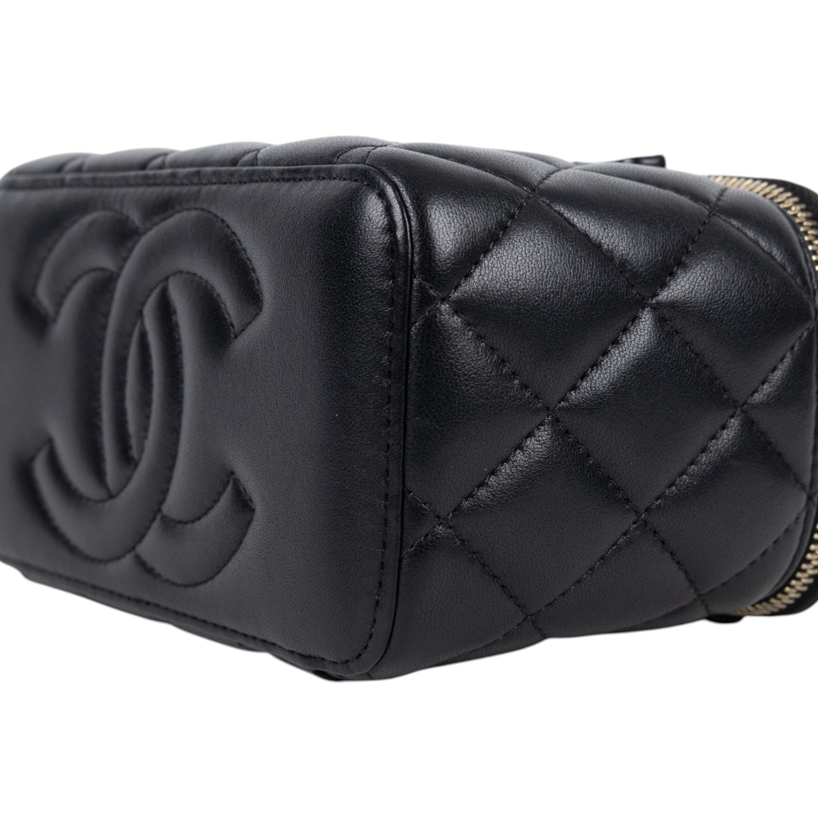 香奈兒 CHANEL Vanity Case 化妝箱 AP1341 Y04059 晶片款 黑金羊VANITY化妝盒 原廠盒子/防塵袋/保證卡/購買證明正本