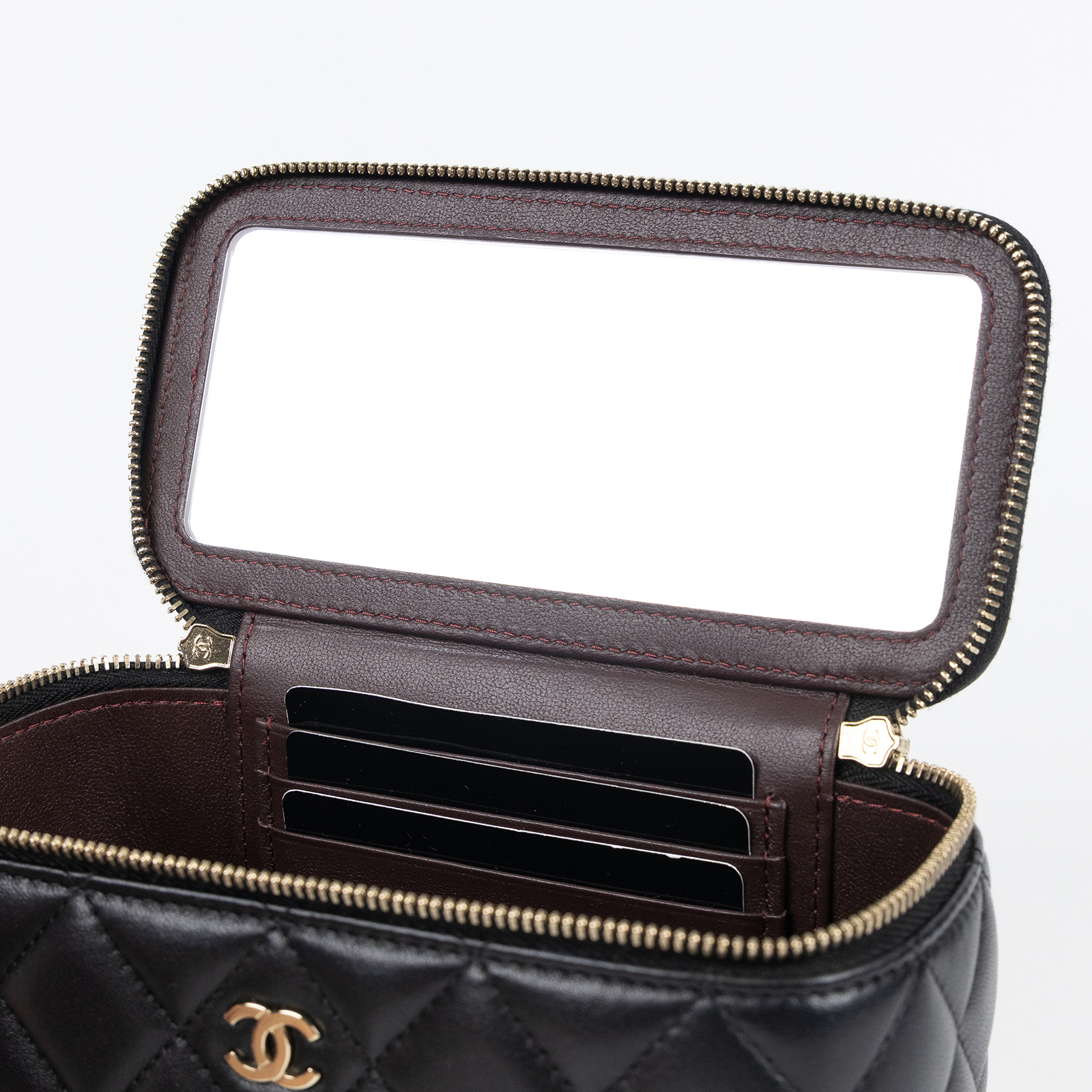 香奈兒 CHANEL Vanity Case 化妝箱 AP1341 Y04059 晶片款 黑金羊VANITY化妝盒 原廠盒子/防塵袋/保證卡/購買證明正本