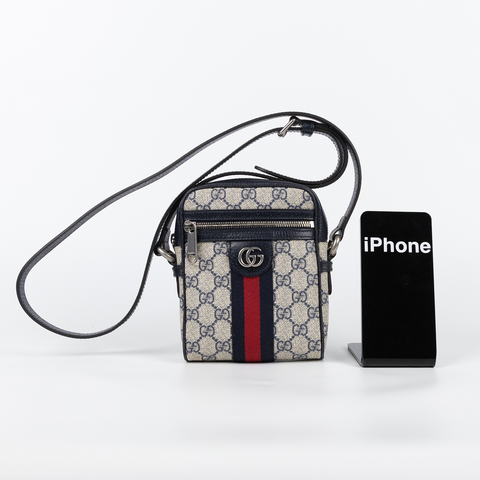 古馳 GUCCI Ophidia GG 肩揹袋 藍色 598127 96IWN 藍GG相機包 無附屬品