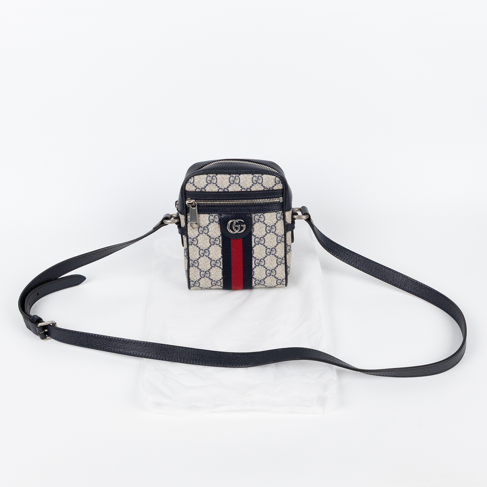 古馳 GUCCI Ophidia GG 肩揹袋 藍色 598127 96IWN 藍GG相機包 無附屬品