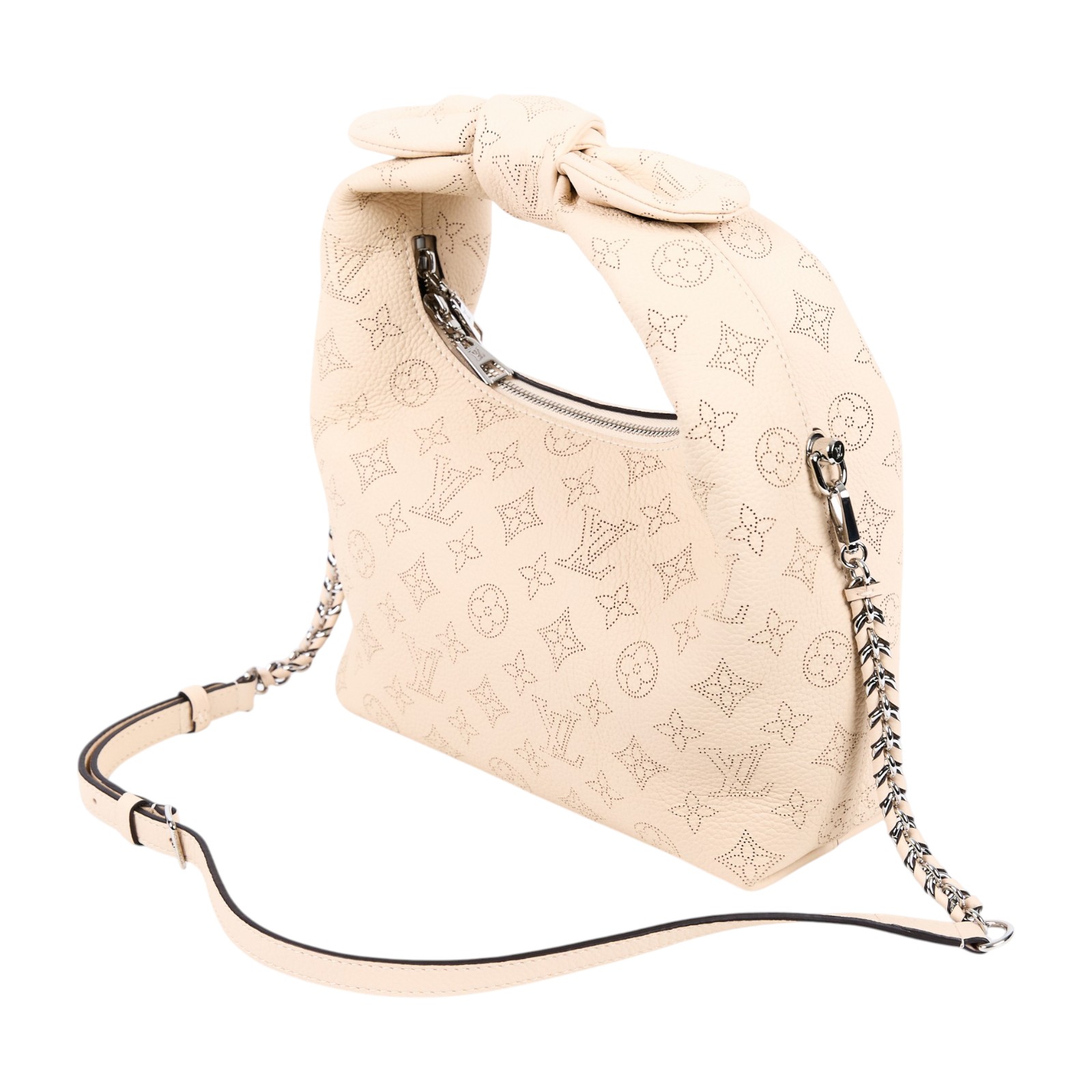 路易威登 LOUIS VUITTON Why Knot PM 手提 斜背包 小型 M20700 晶片款 米黃MAHINA WHY KNOT PM 防塵袋/背帶