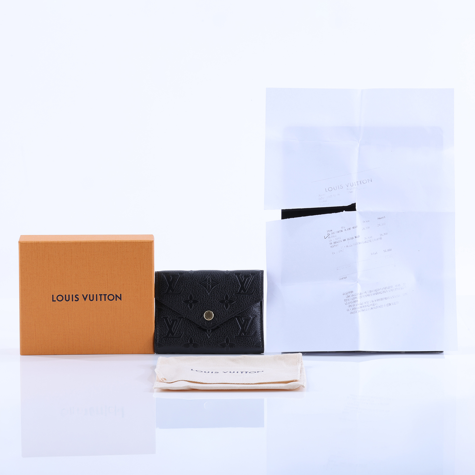 路易威登 LOUIS VUITTON Victorine 錢包 壓花牛皮 M64060 晶片款  原廠盒子/防塵袋/購買證明影本