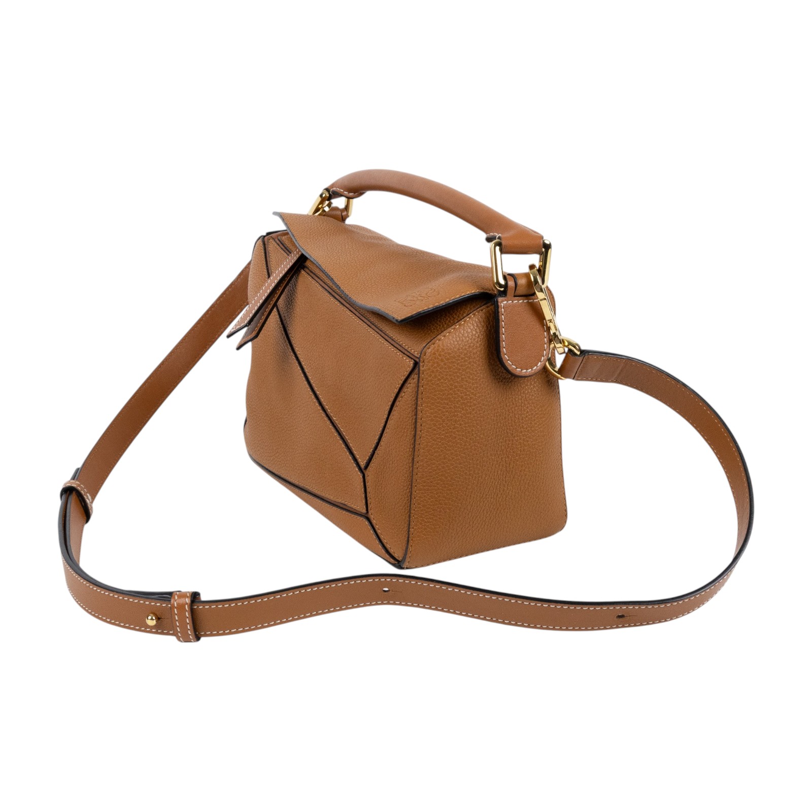 羅意威 LOEWE Small Puzzle bag 肩背 斜背包 322.30.S21 焦糖PUZZLE SMALL 防塵袋/背帶