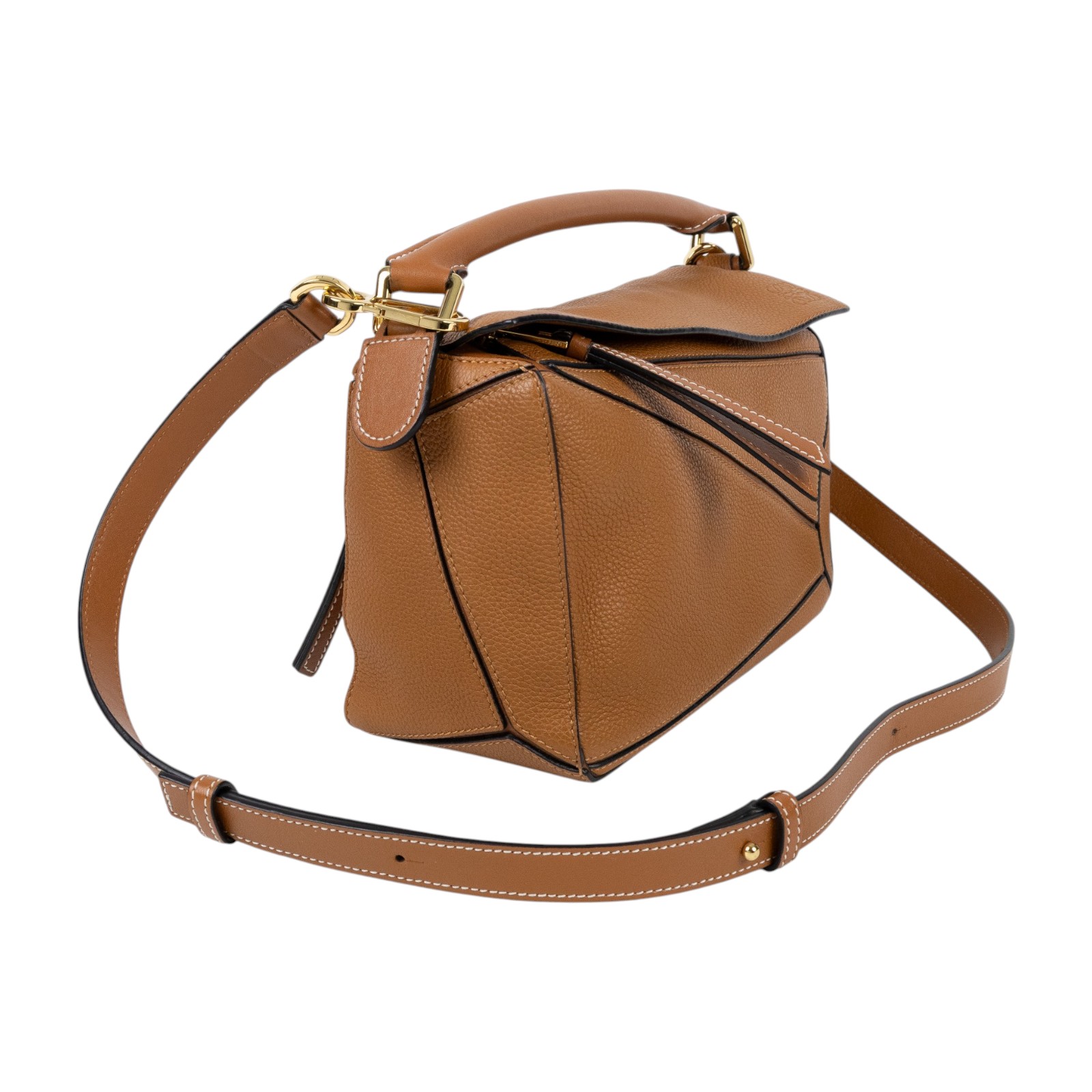 羅意威 LOEWE Small Puzzle bag 肩背 斜背包 322.30.S21 焦糖PUZZLE SMALL 防塵袋/背帶