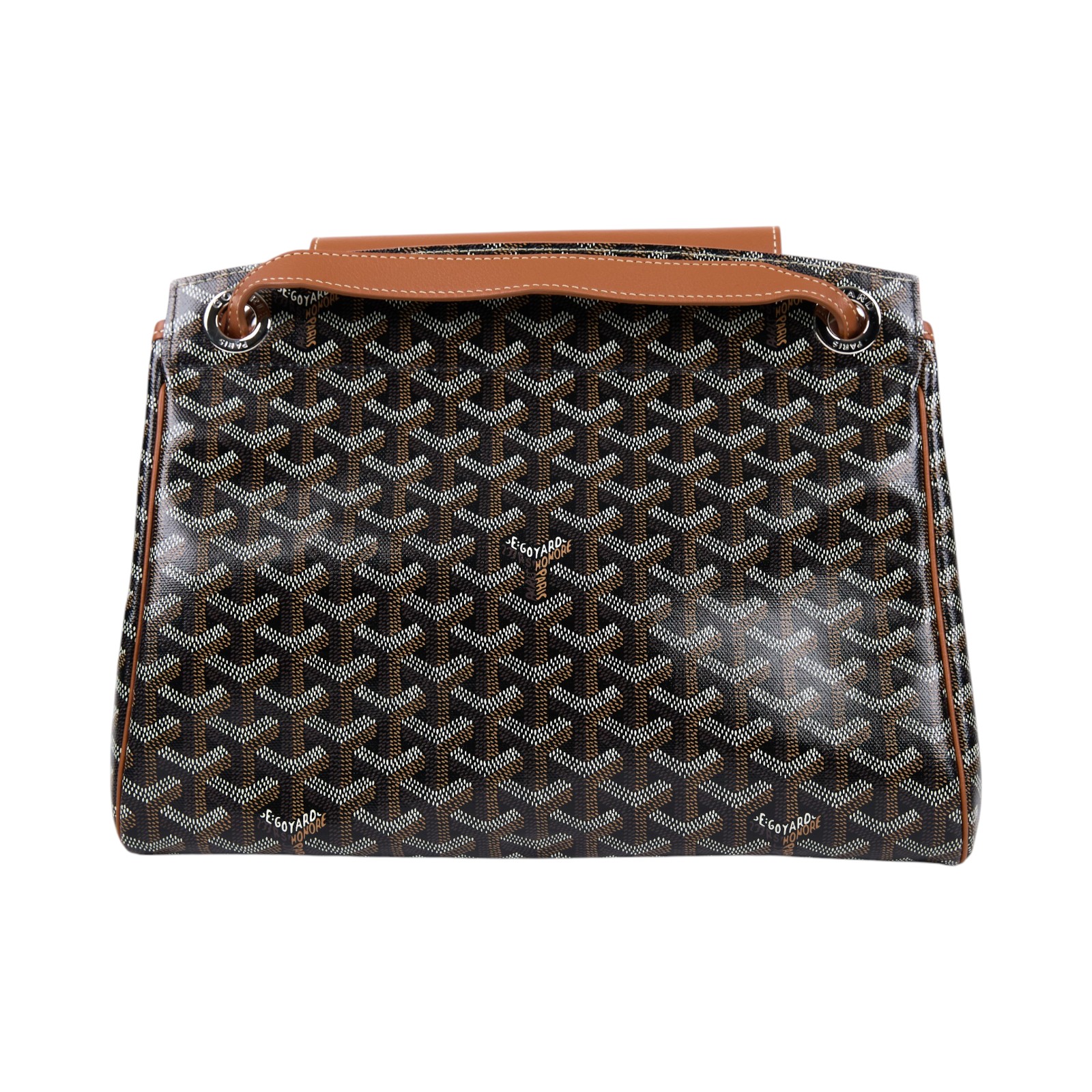 高雅德 GOYARD Rouette Souple PM 肩背包 ROUETTPMLTY 黑Rouette 翻蓋肩背托特包 PM 防塵袋/購買證明影本