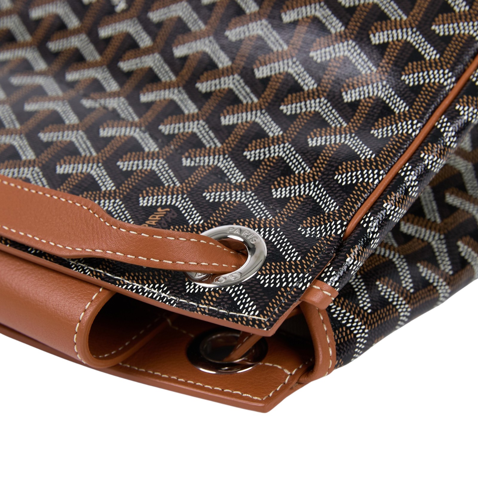 高雅德 GOYARD Rouette Souple PM 肩背包 ROUETTPMLTY 黑Rouette 翻蓋肩背托特包 PM 防塵袋/購買證明影本