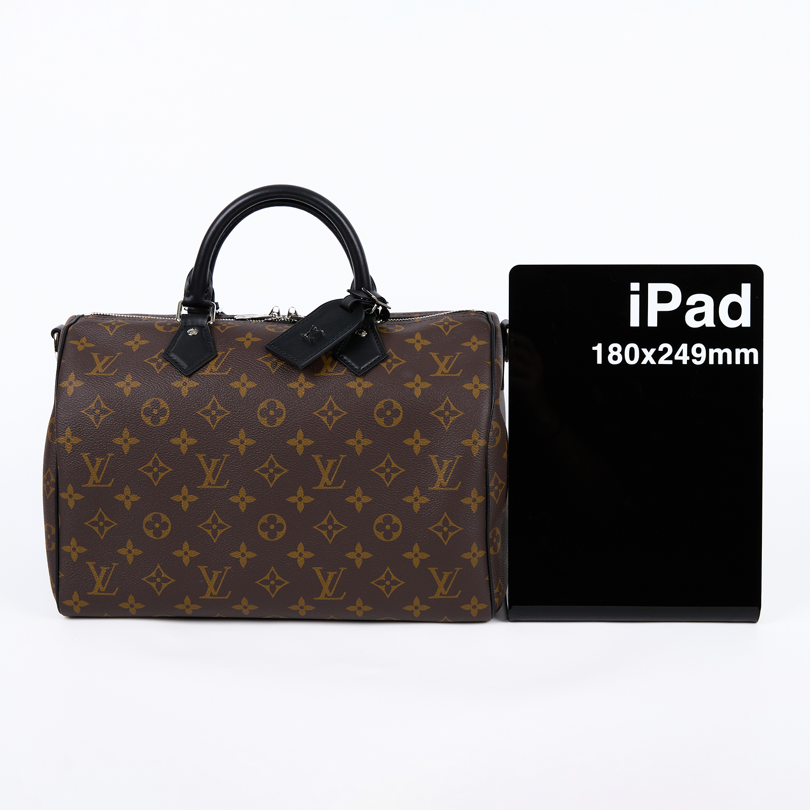 路易威登 LOUIS VUITTON Speedy Soft 30 Dark M12243 晶片款  原廠盒子/防塵袋/背帶/購買證明影本/鎖組/吊牌/吊飾/歌德風鏈帶