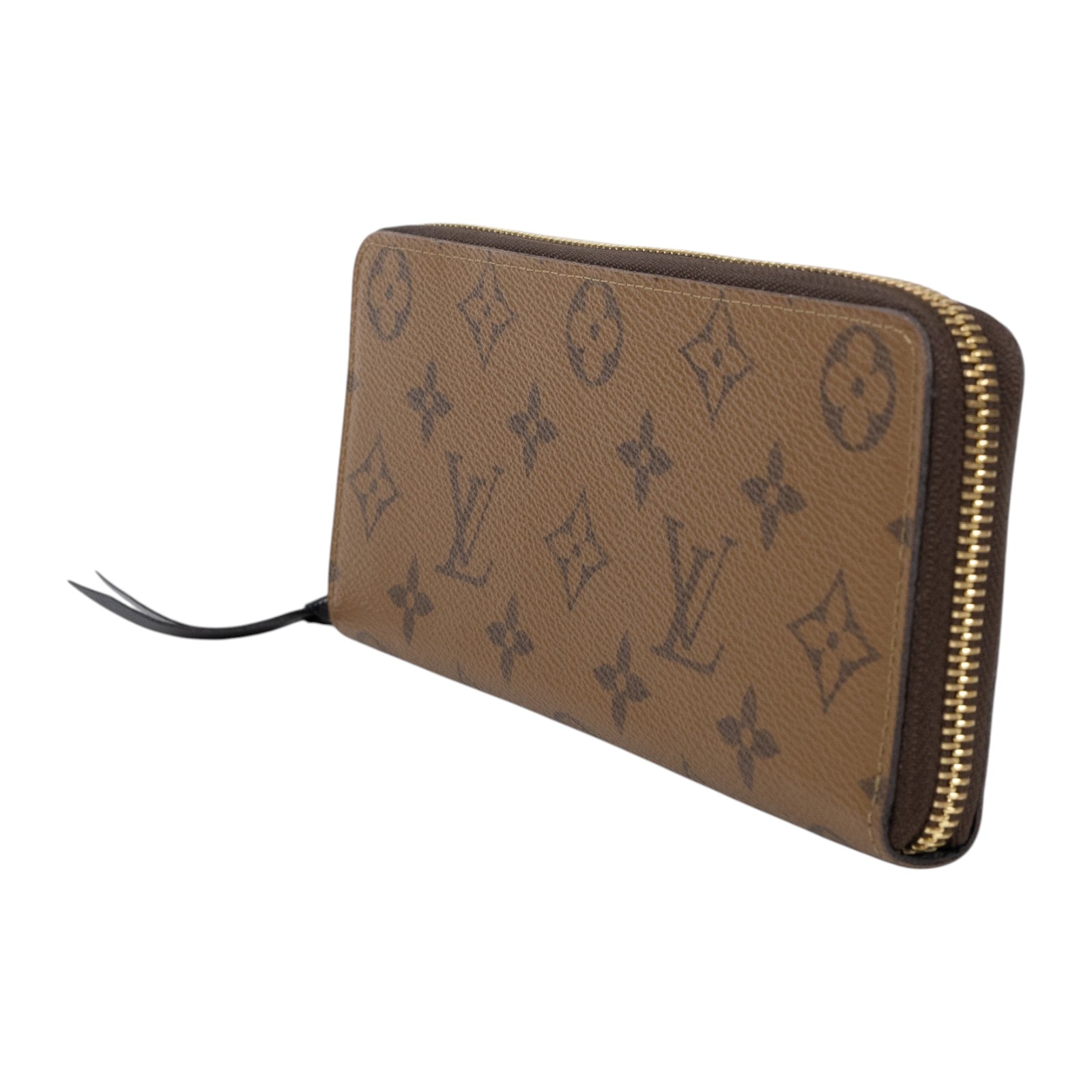 路易威登 LOUIS VUITTON Clémence 錢包 拉鍊 長夾 Monogram Reverse塗層帆布 M82336 晶片款  原廠盒子