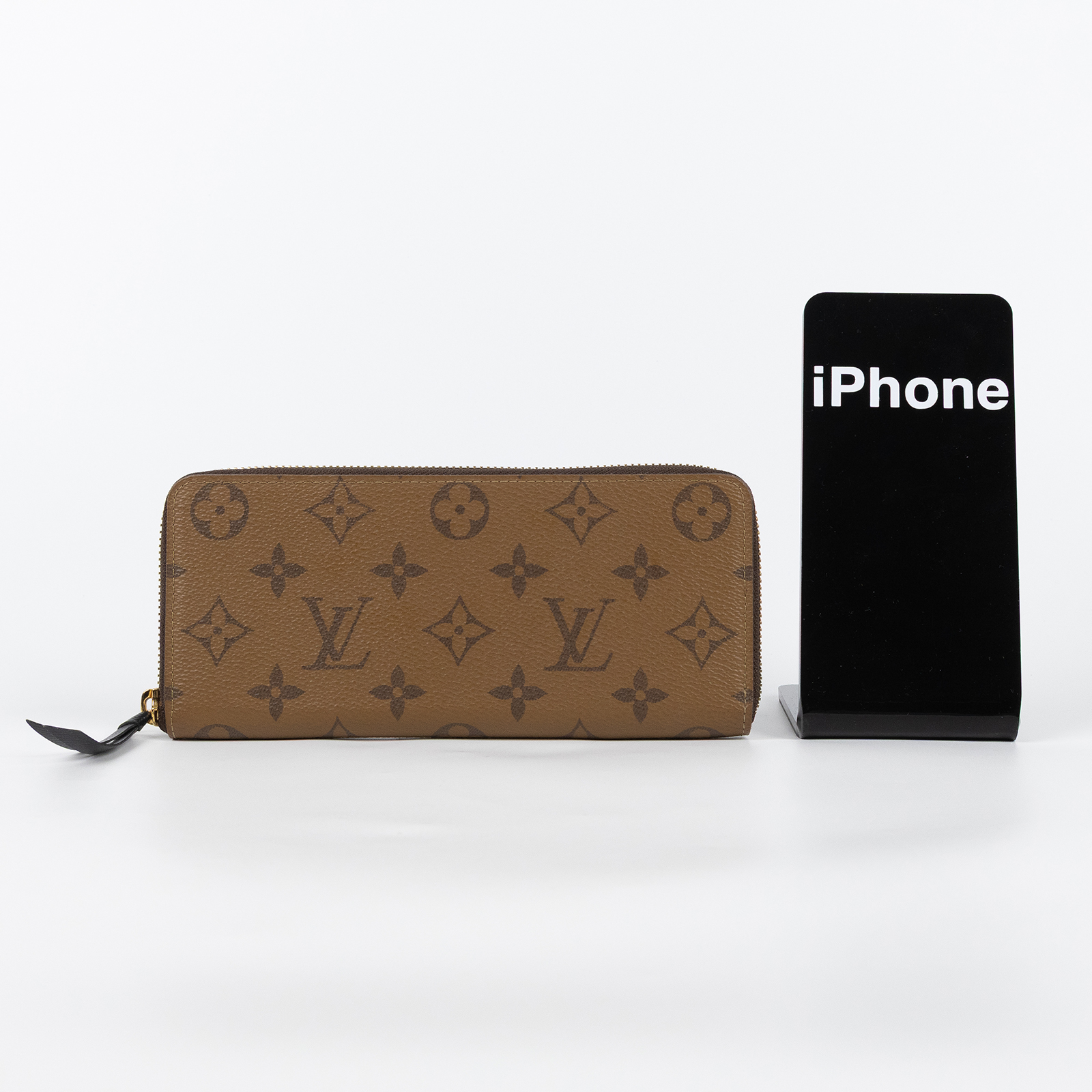 路易威登 LOUIS VUITTON Clémence 錢包 拉鍊 長夾 Monogram Reverse塗層帆布 M82336 晶片款  原廠盒子