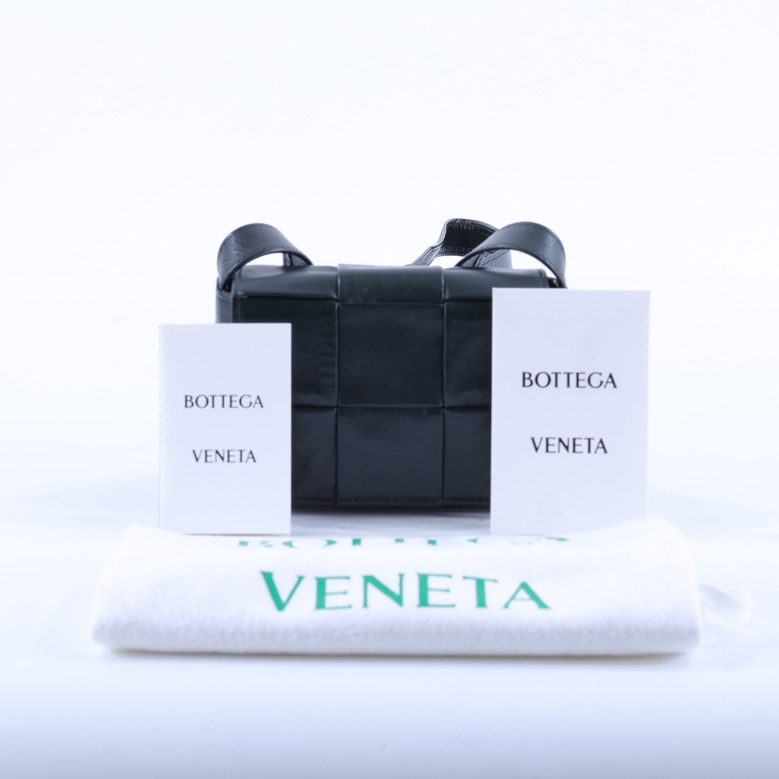 寶緹嘉 BOTTEGA VENETA Candy Cassette 經典編織包 667048VCQ72 綠編織CASSETTE 3X2 防塵袋