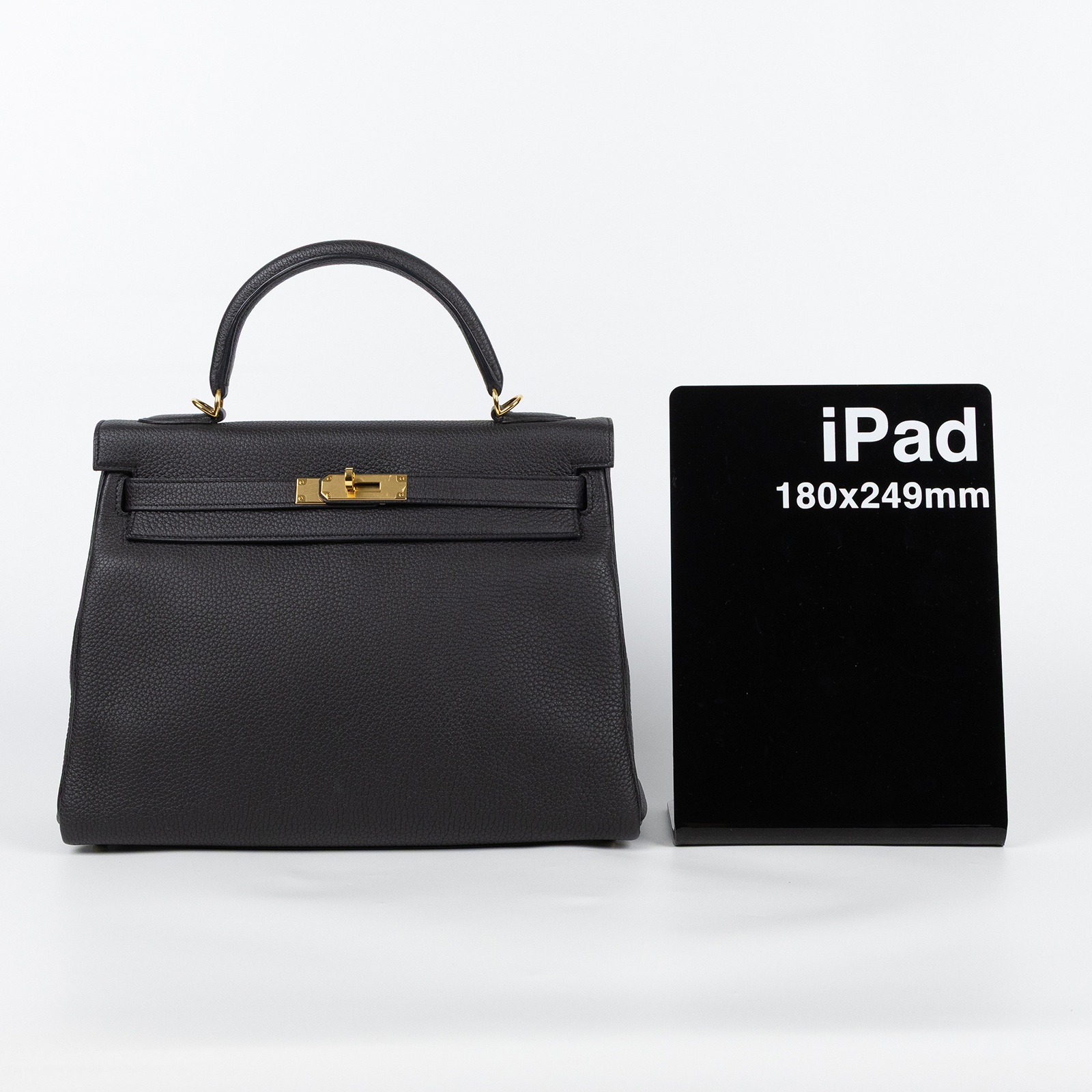 愛馬仕 Hermes Kelly Bag 凱莉包 32 KL32 A CT 568 IG A刻 黑金KELLY32 內縫 原廠盒子/防塵袋/背帶/鎖組/雨衣