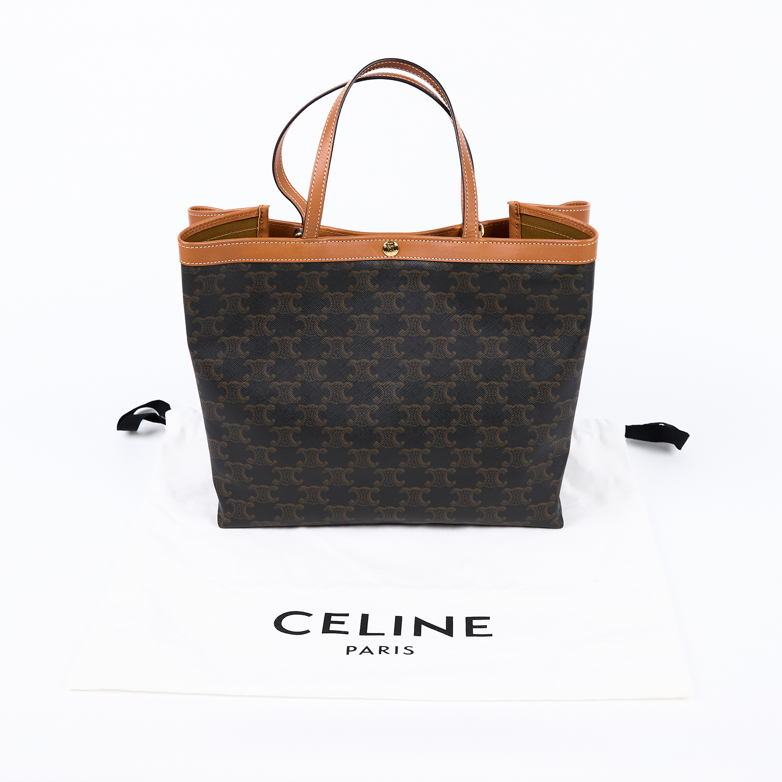 思琳 CELINE SQUARE CABAS 小號標誌印花手袋 L10872O90 棕SQUARE CABAS印花手袋 小號 防塵袋/背帶