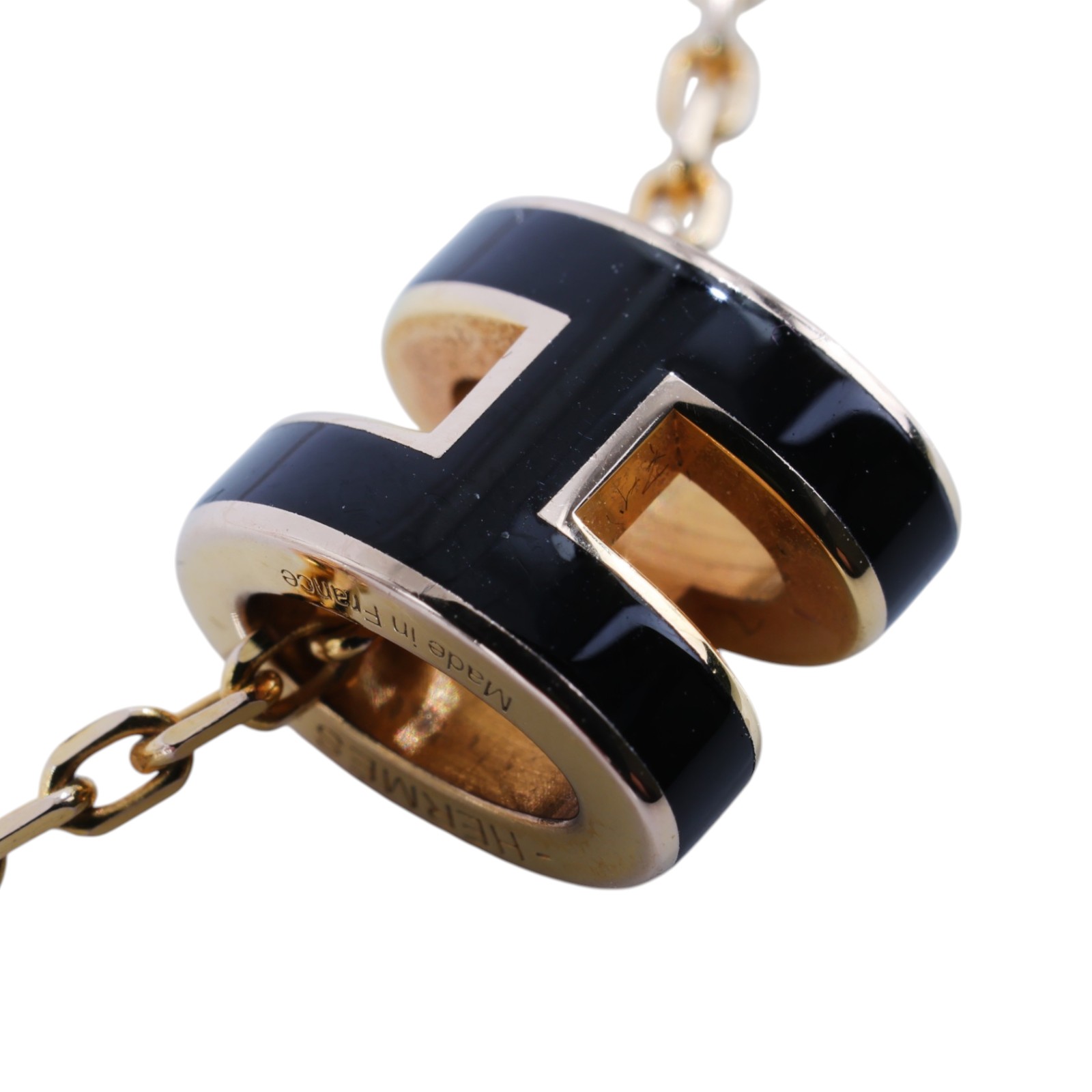愛馬仕 Hermes Mini Pop H 墜飾 黑色 H147992Fv03 ST0219 黑金POP H MINI項鍊 原廠盒子