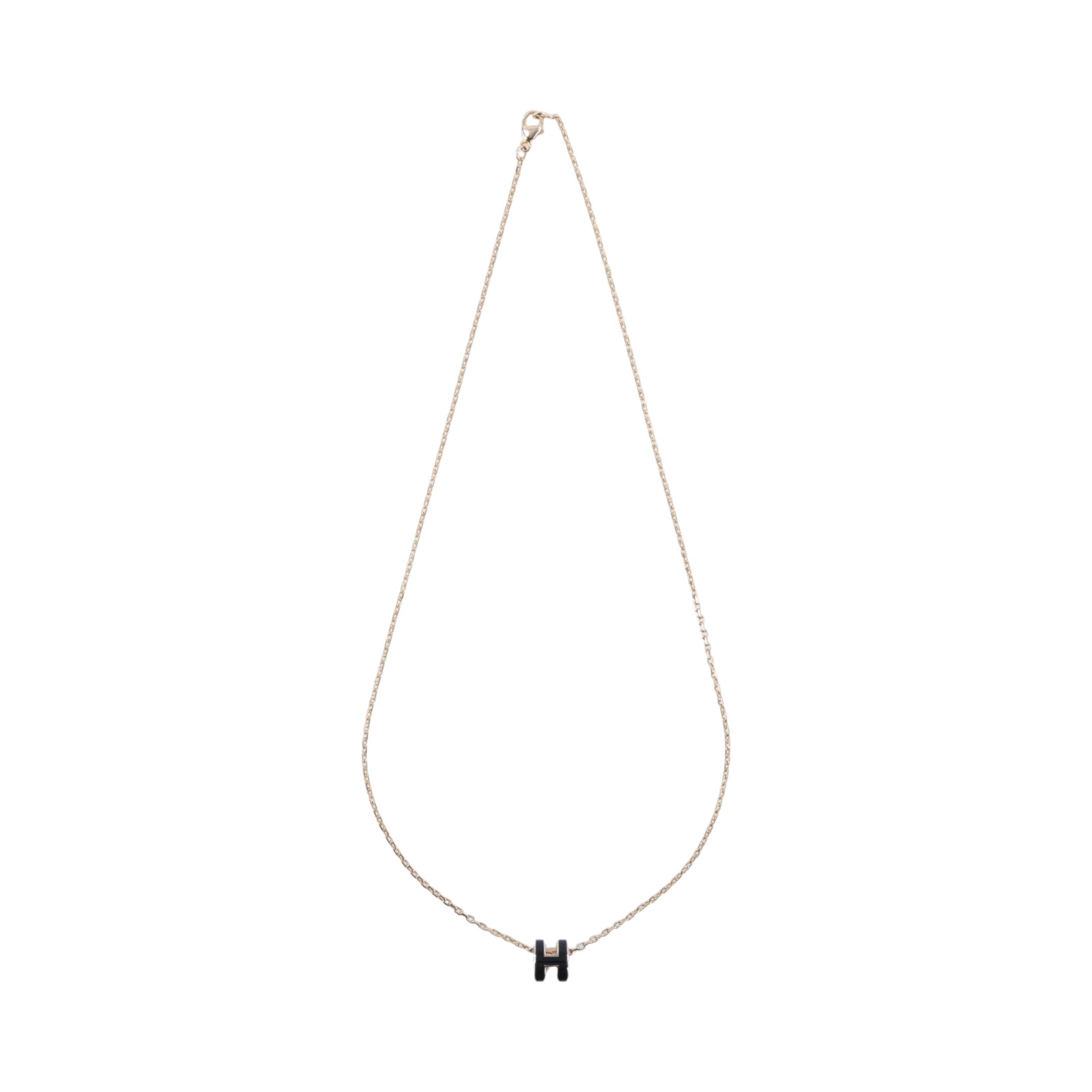 愛馬仕 Hermes Mini Pop H 墜飾 黑色 H147992Fv03 ST0219 黑金POP H MINI項鍊 原廠盒子