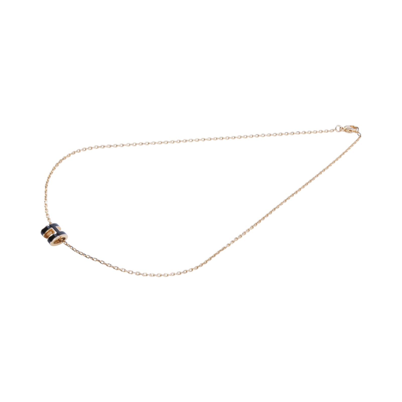 愛馬仕 Hermes Mini Pop H 墜飾 黑色 H147992Fv03 ST0219 黑金POP H MINI項鍊 原廠盒子