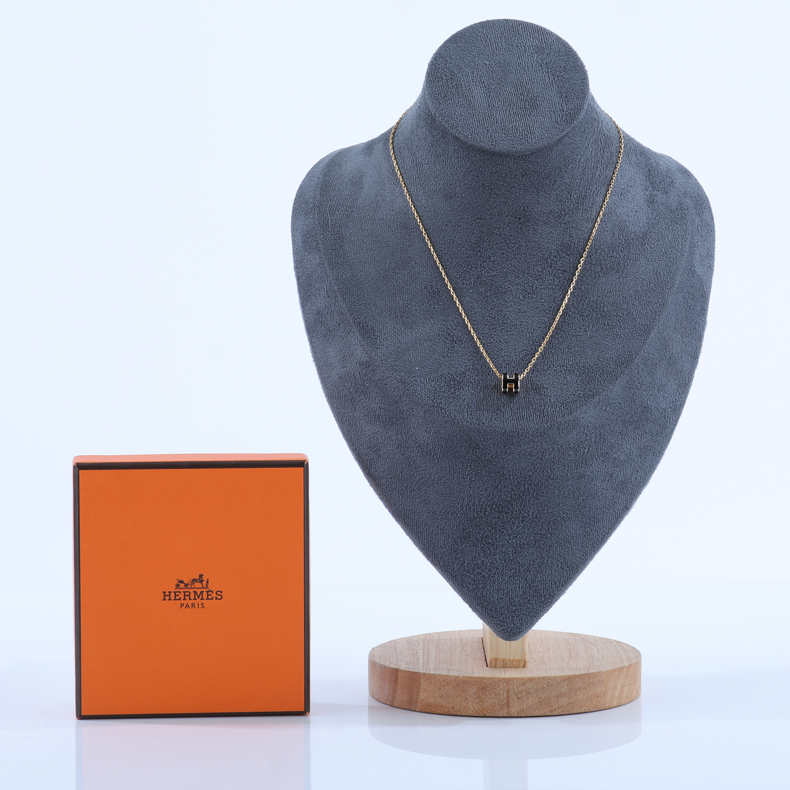 愛馬仕 Hermes Mini Pop H 墜飾 黑色 H147992Fv03 ST0219 黑金POP H MINI項鍊 原廠盒子