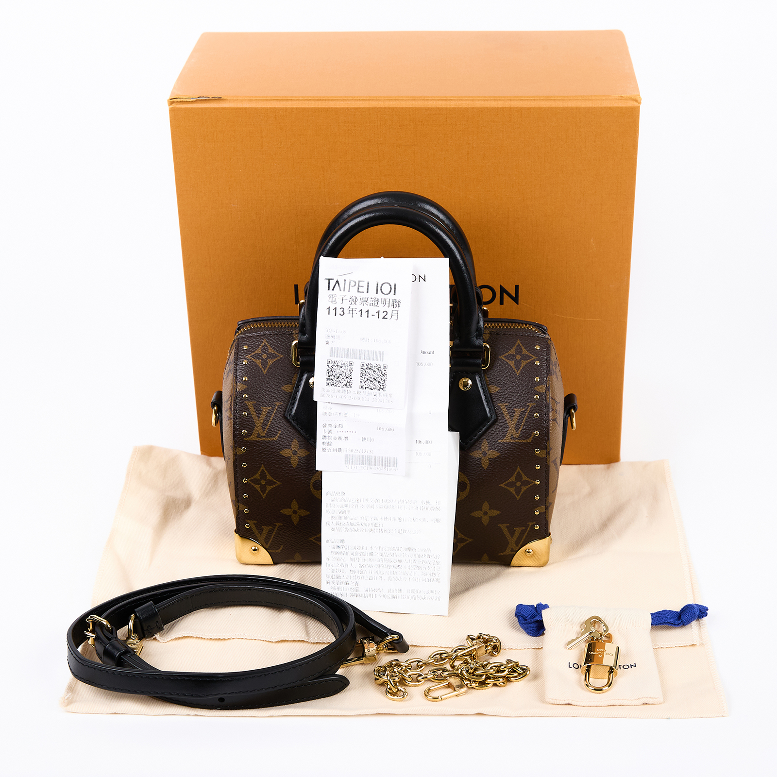 路易威登 LOUIS VUITTON Cruise 2025 系列 Speedy Trunk 20 手提 波士頓包 M13146 晶片款  原廠盒子/防塵袋/背帶2/鎖組/購買證明