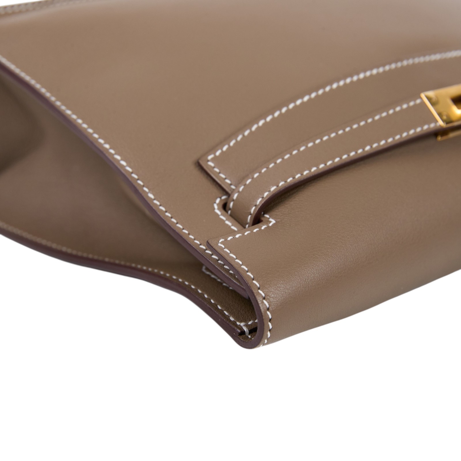 愛馬仕 Hermes Kelly Danse 側背 斜背 肩背包 金色五金 大象灰色 H079233CC18 /BTI464AZ  原廠盒子/防塵袋/背帶/購買證明正本