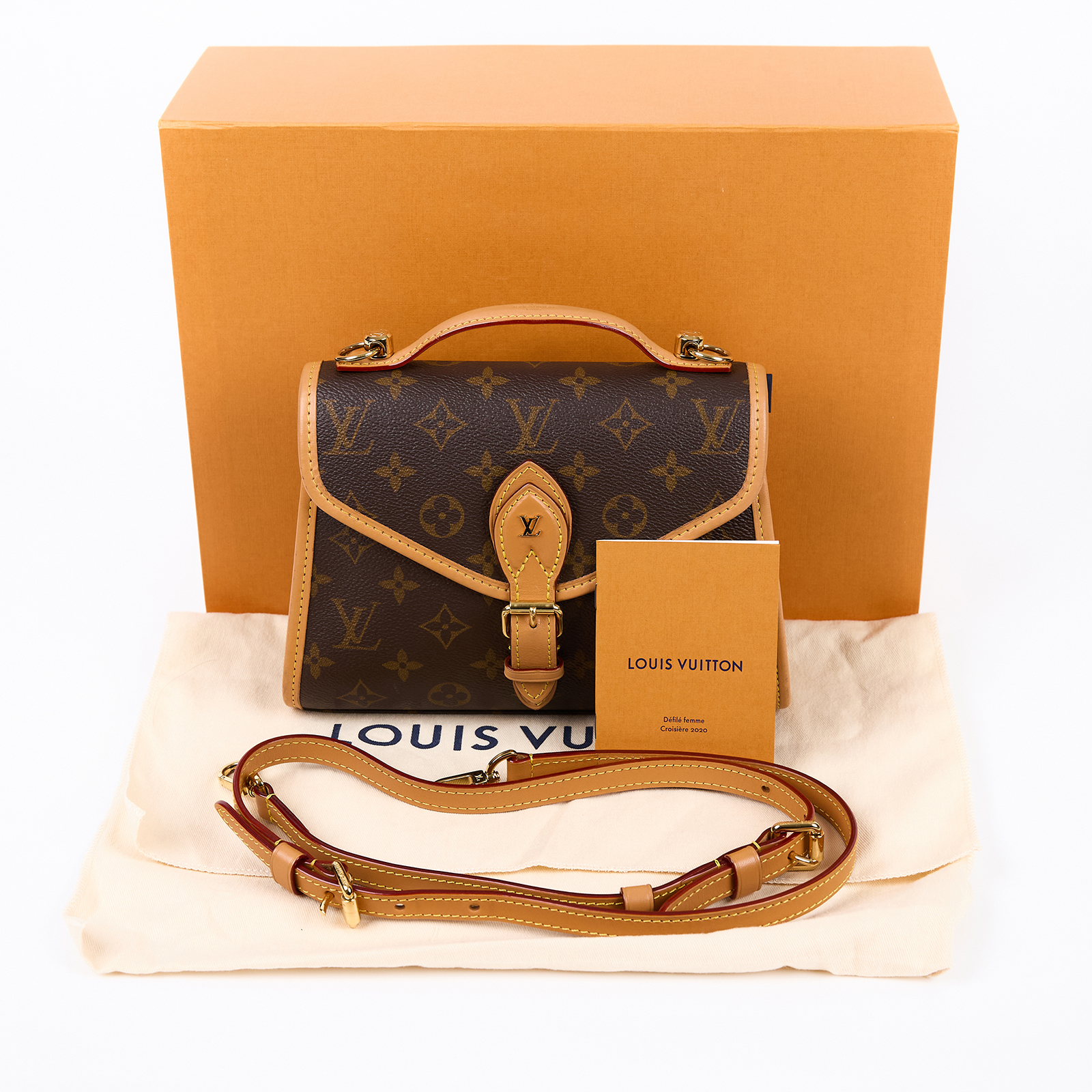 路易威登 LOUIS VUITTON Ivy 小號 郵差包 肩背包 斜背包 M44919 原花IVY掀蓋側背包 原廠盒子/防塵袋/背帶