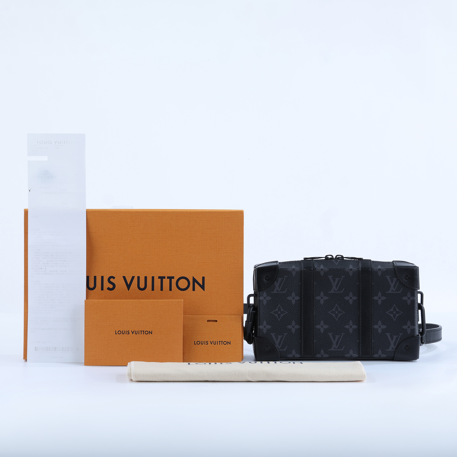 路易威登 LOUIS VUITTON Mini Soft Trunk 迷你 隨身包 黑色 M69838 晶片款  原廠盒子/防塵袋/購買證明正本/背帶