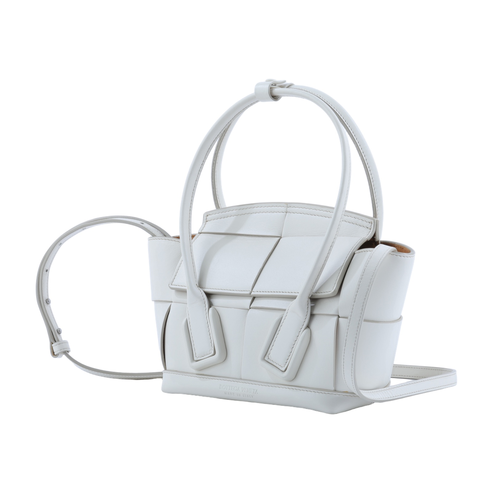 寶緹嘉 BOTTEGA VENETA Arco 迷你 手提包 600606VA981 白色MINI ARCO 防塵袋/背帶