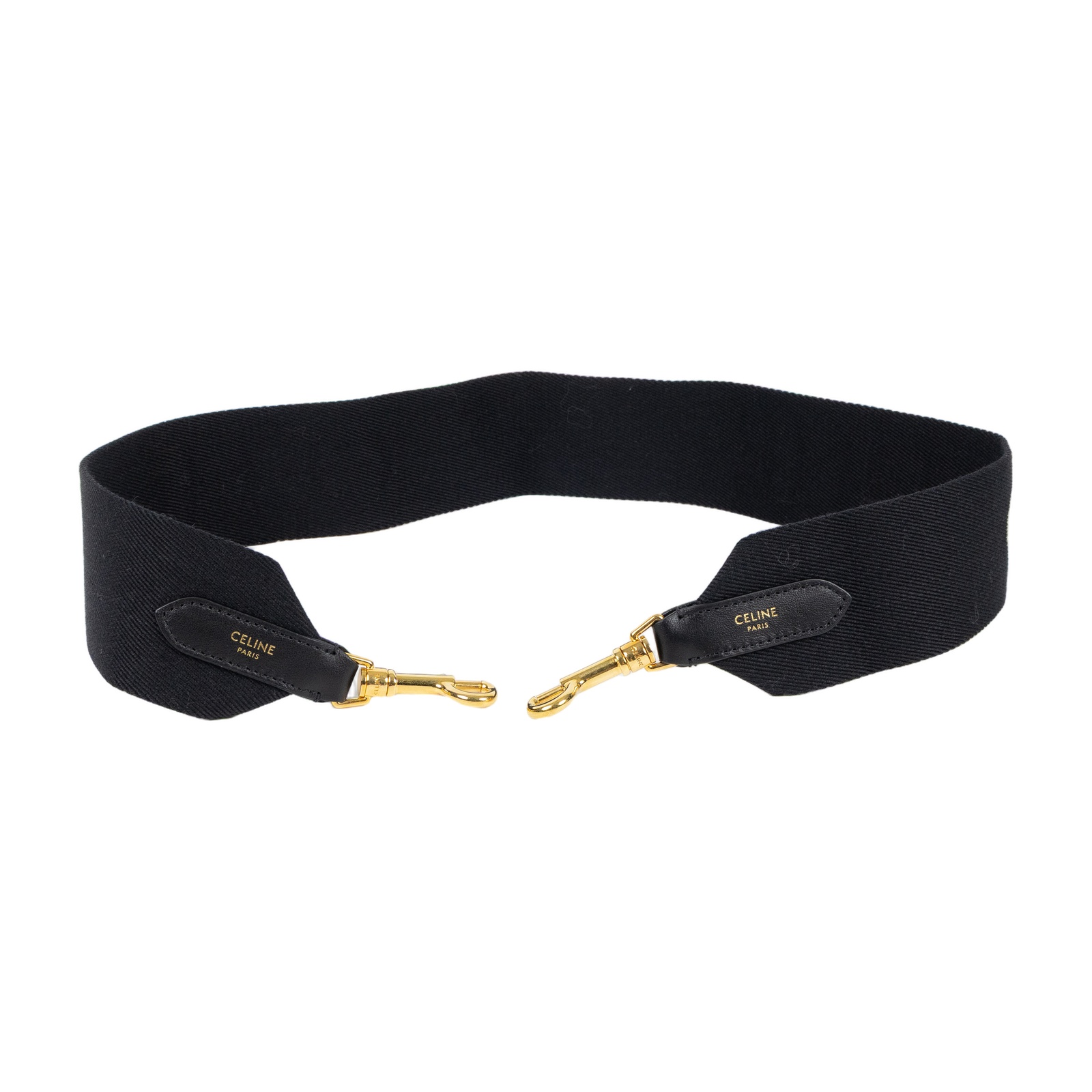 思琳 CELINE 緹花羊毛 短肩帶 49S022AEP 黑色LOGO背帶 購買證明影本