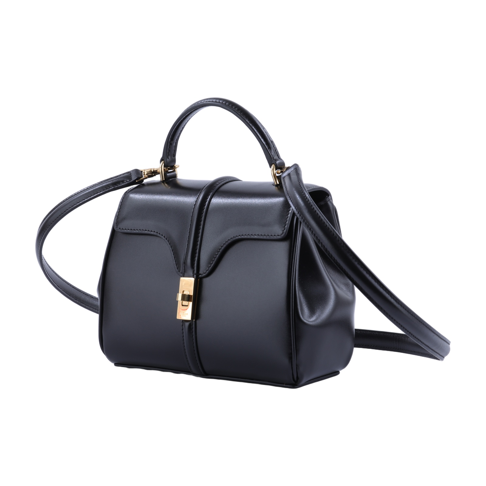思琳 CELINE Mini 16 緞面小牛皮手袋 MINI 16 IN SATINATED CALFSKIN 197983BEY  防塵袋/背帶/鎖組/購買證明正本