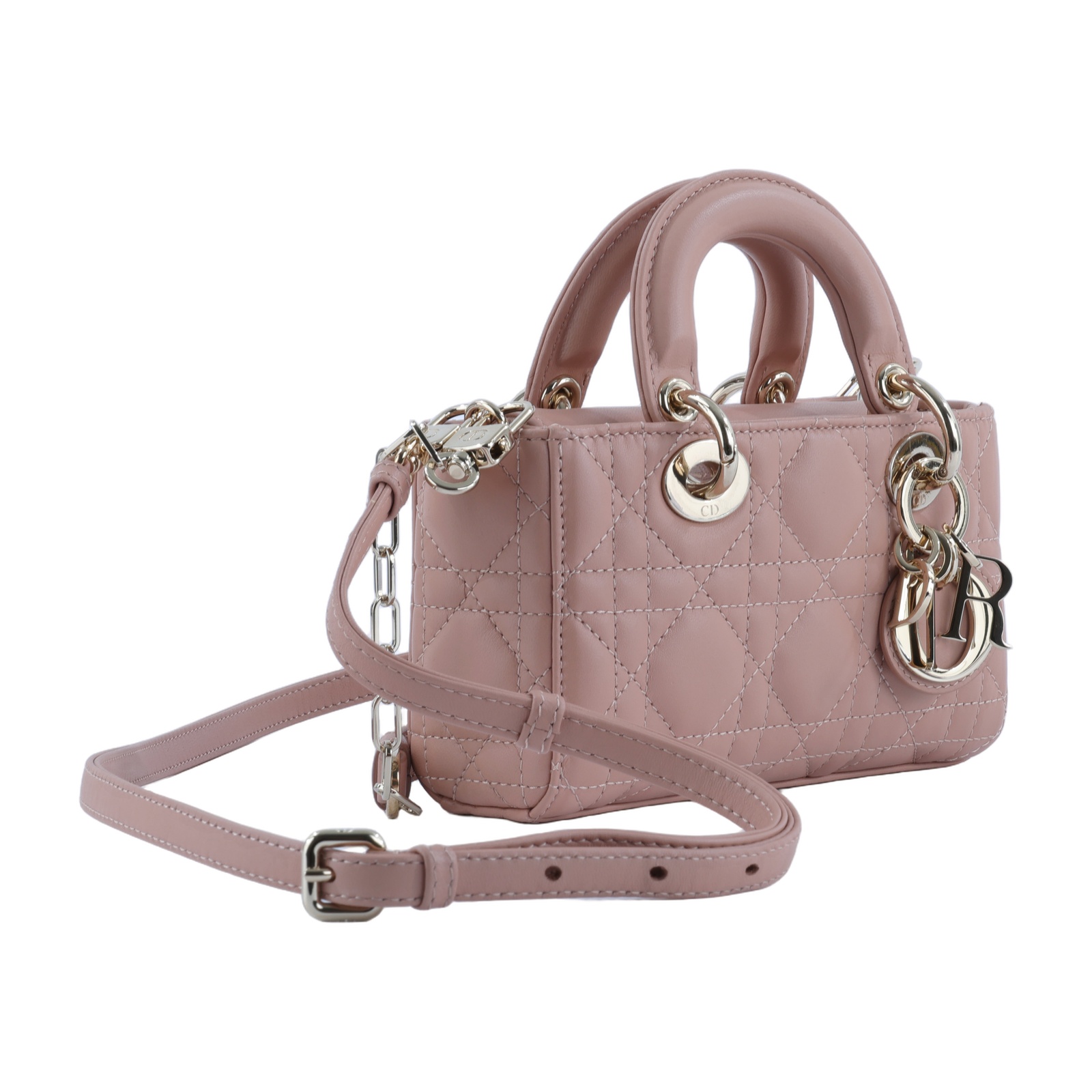 迪奧 CHRISTIAN DIOR Lady D-Joy 微型手袋 S0910ONGE  原廠盒子/防塵袋/保證卡/背帶2/購買證明影本