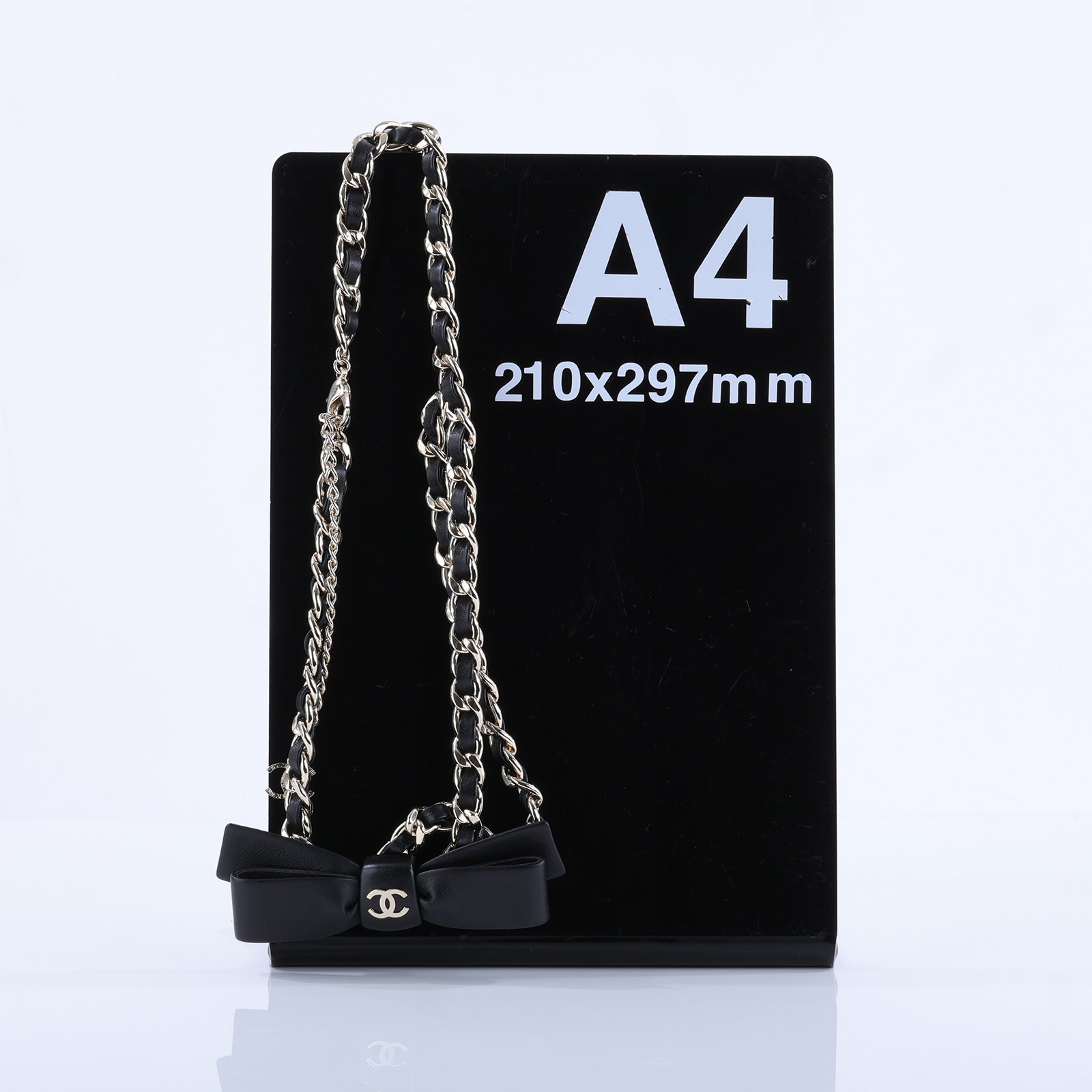 香奈兒 CHANEL 腰鍊 AAB382 B21950AAB382/B25 B 黑淡金蝴蝶結皮穿腰鍊 原廠盒子/內襯/購買證明影本