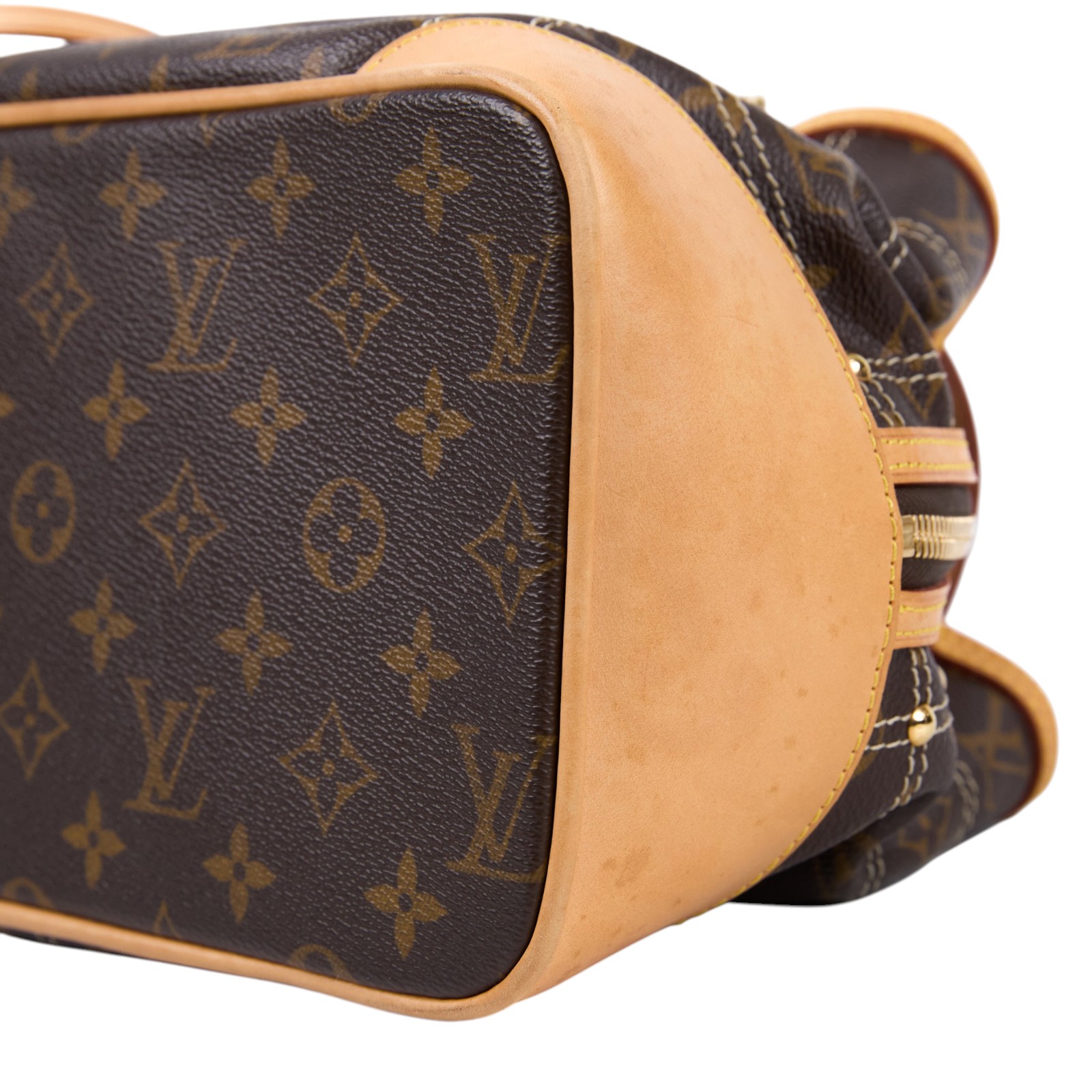 路易威登 LOUIS VUITTON RIVETING 金牌 肩背包 手提包 M40140 原花鉚釘雙拉鍊肩背包 防塵袋