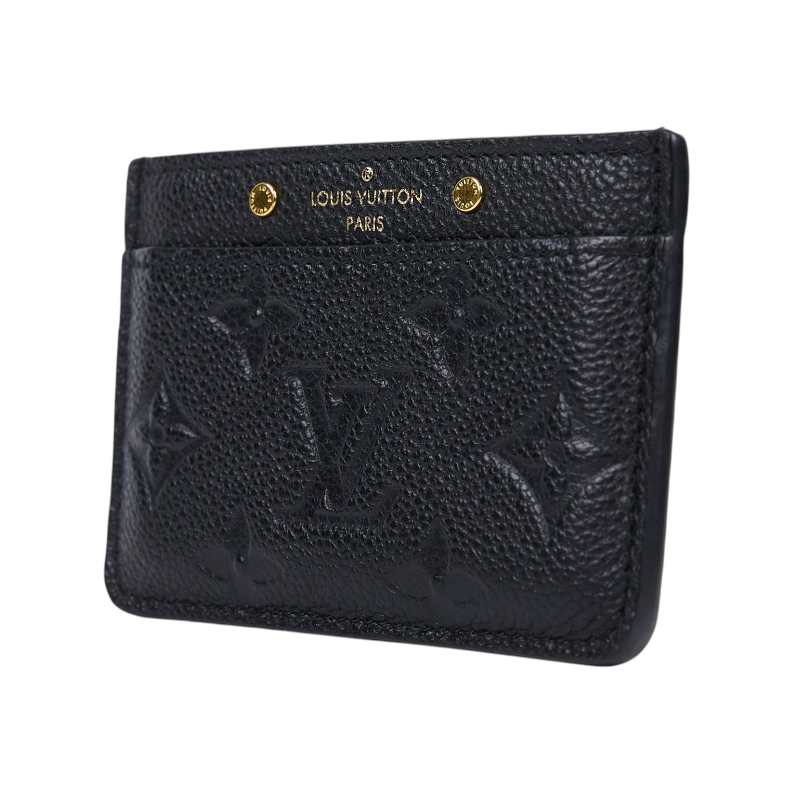 路易威登 LOUIS VUITTON 卡片套 卡夾 Monogram塗層帆布 壓花粒面 牛皮 M69171 晶片款 黑原花壓紋卡夾 原廠盒子