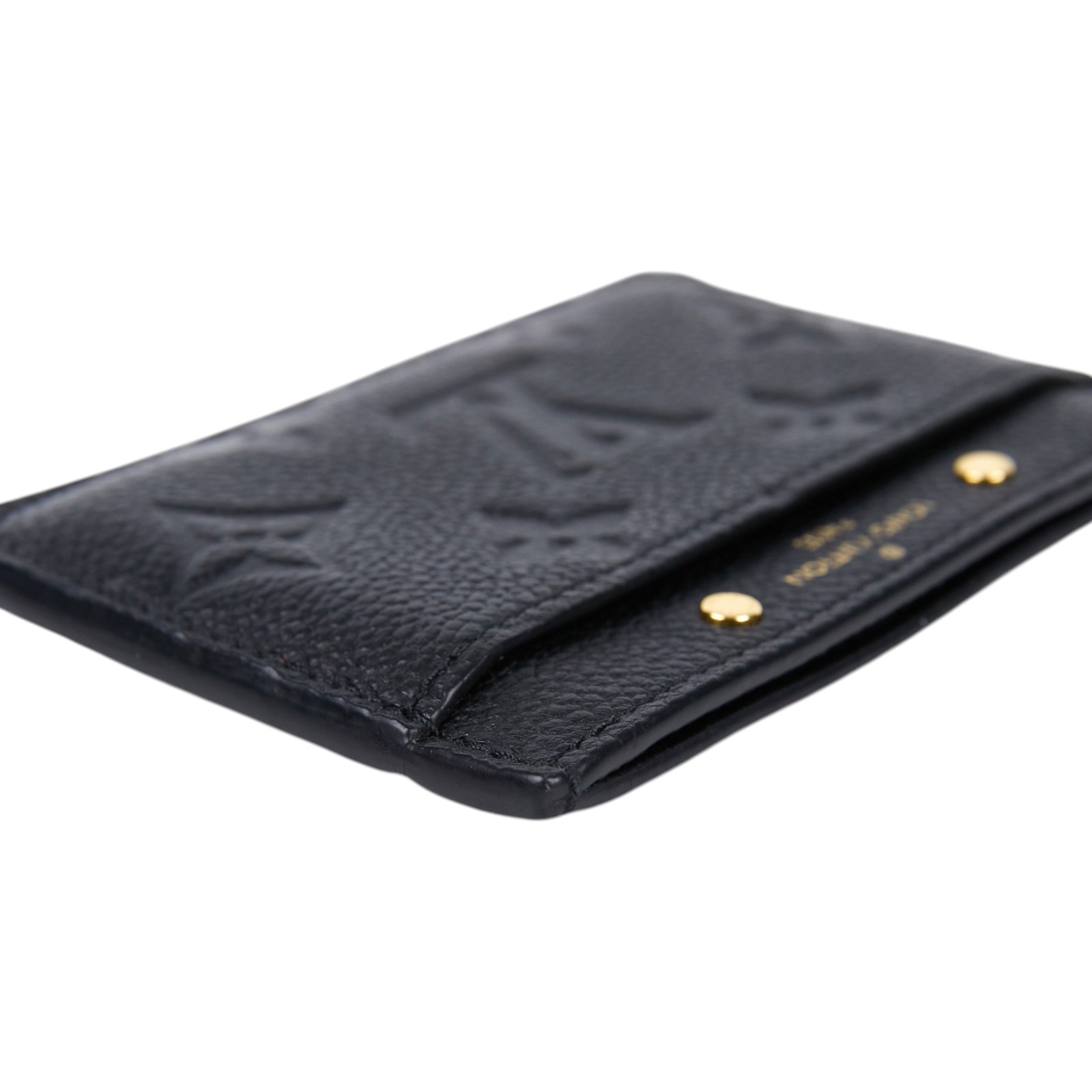 路易威登 LOUIS VUITTON 卡片套 卡夾 Monogram塗層帆布 壓花粒面 牛皮 M69171 晶片款 黑原花壓紋卡夾 原廠盒子