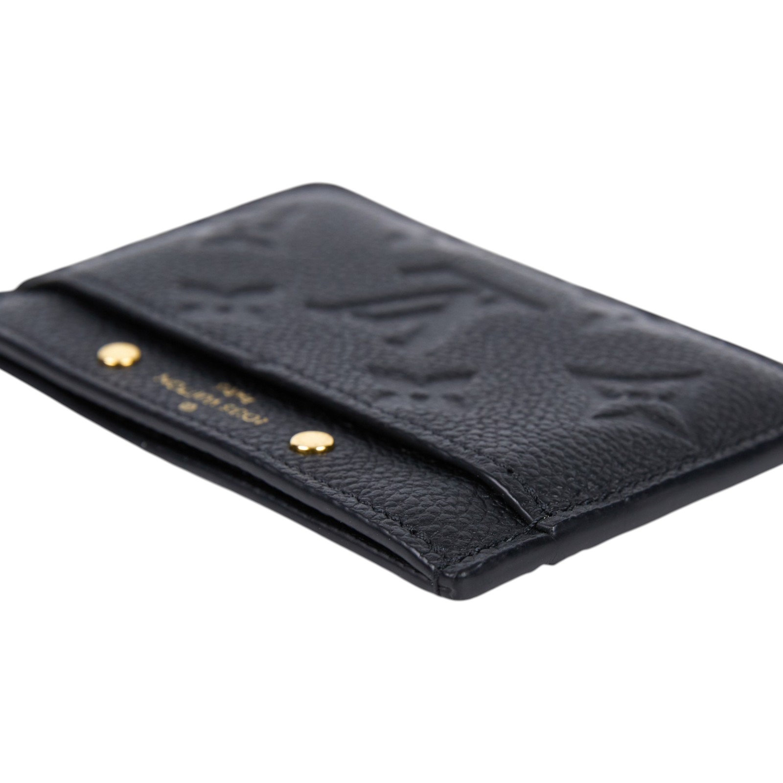 路易威登 LOUIS VUITTON 卡片套 卡夾 Monogram塗層帆布 壓花粒面 牛皮 M69171 晶片款 黑原花壓紋卡夾 原廠盒子