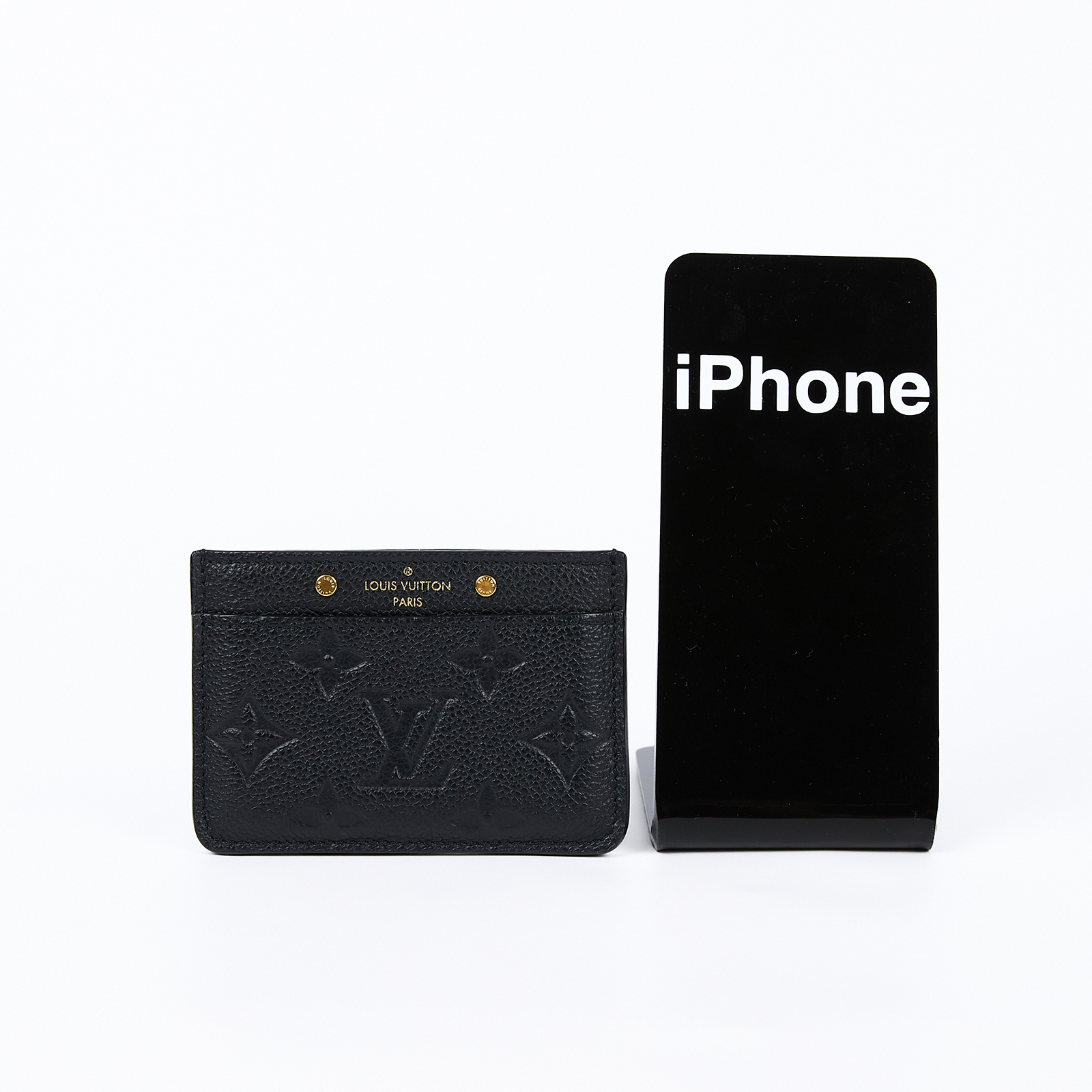 路易威登 LOUIS VUITTON 卡片套 卡夾 Monogram塗層帆布 壓花粒面 牛皮 M69171 晶片款 黑原花壓紋卡夾 原廠盒子