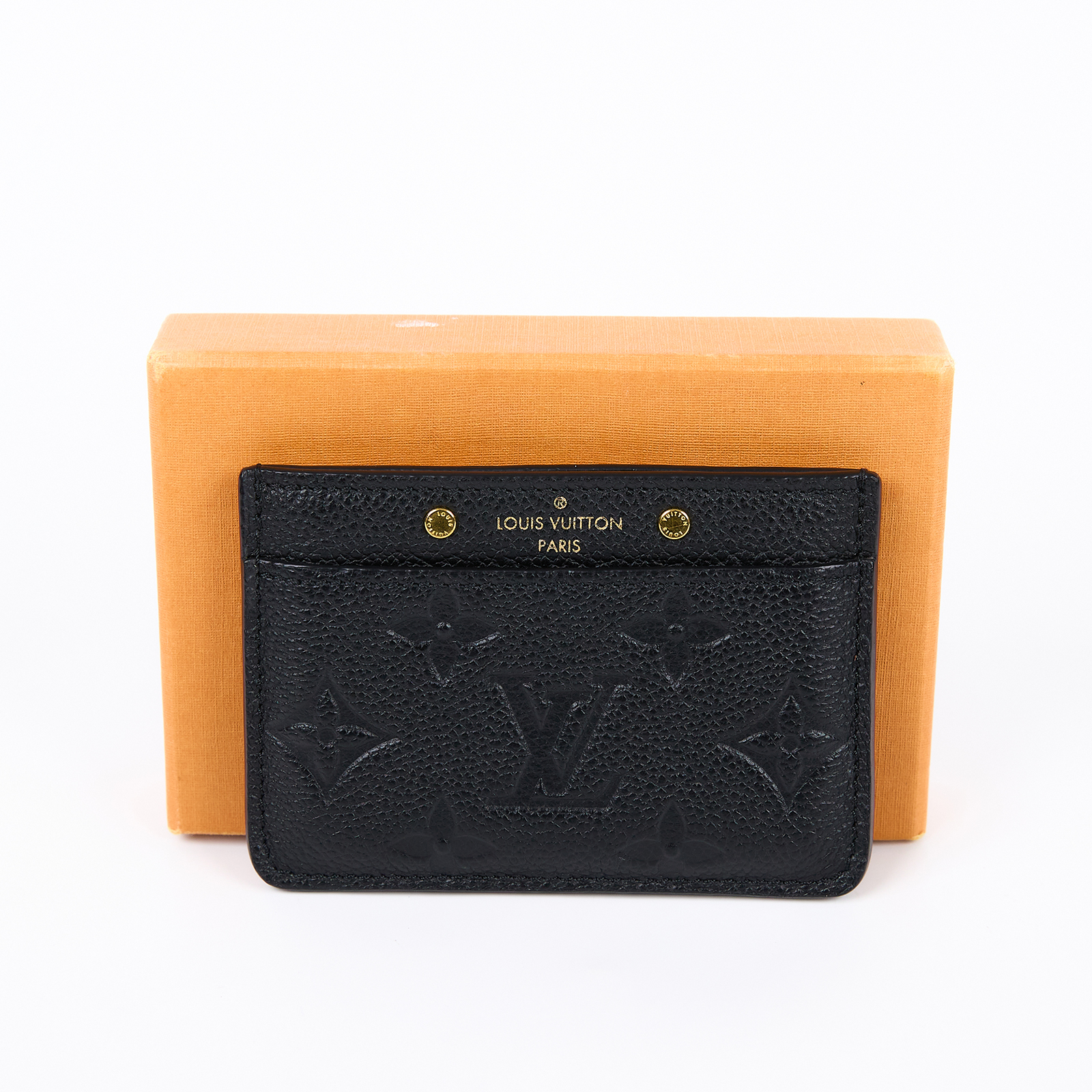 路易威登 LOUIS VUITTON 卡片套 卡夾 Monogram塗層帆布 壓花粒面 牛皮 M69171 晶片款 黑原花壓紋卡夾 原廠盒子