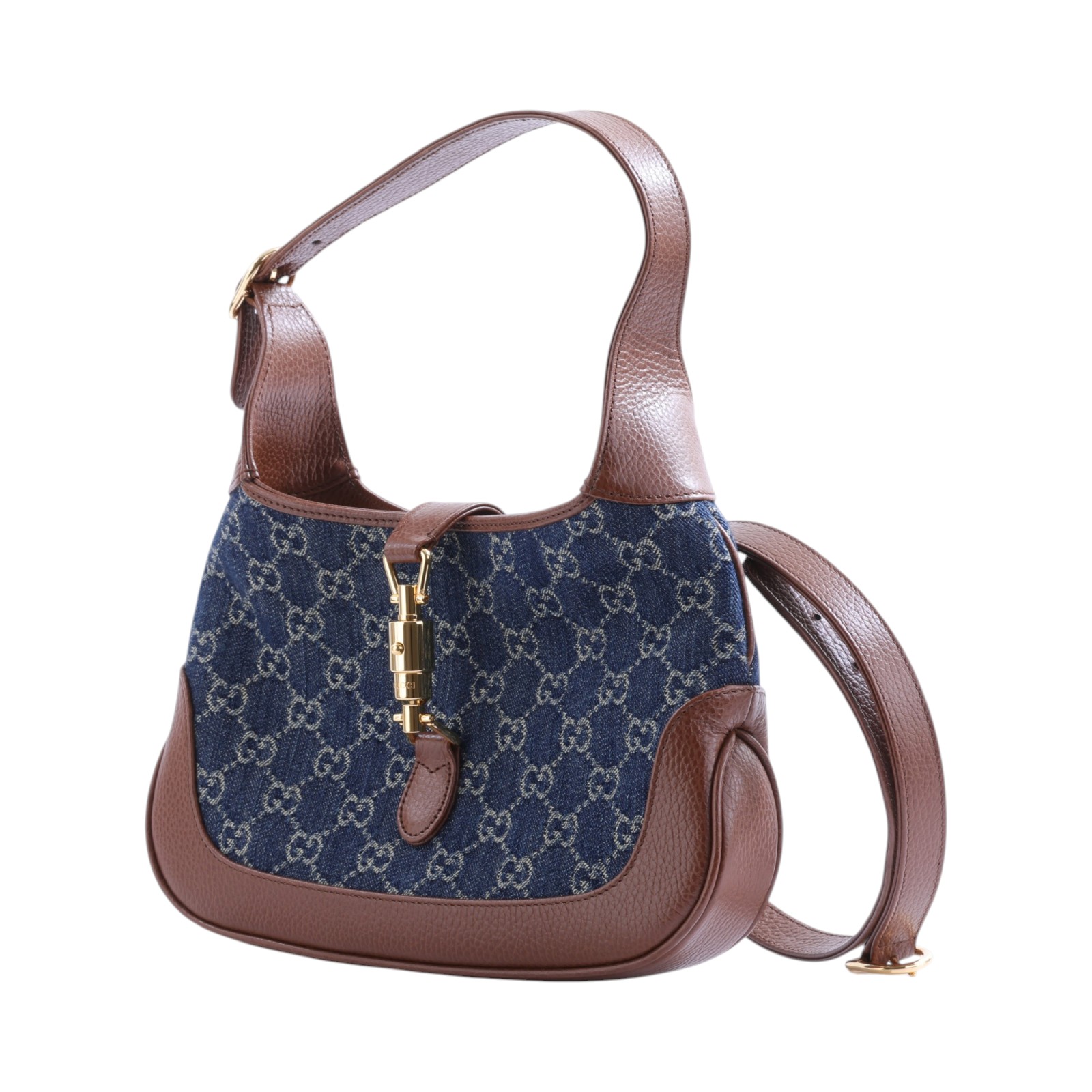 古馳 GUCCI Jackie 1961 小型 肩揹袋 636706 2KQGG 藍牛仔 JACKIE 1961 防塵袋/背帶