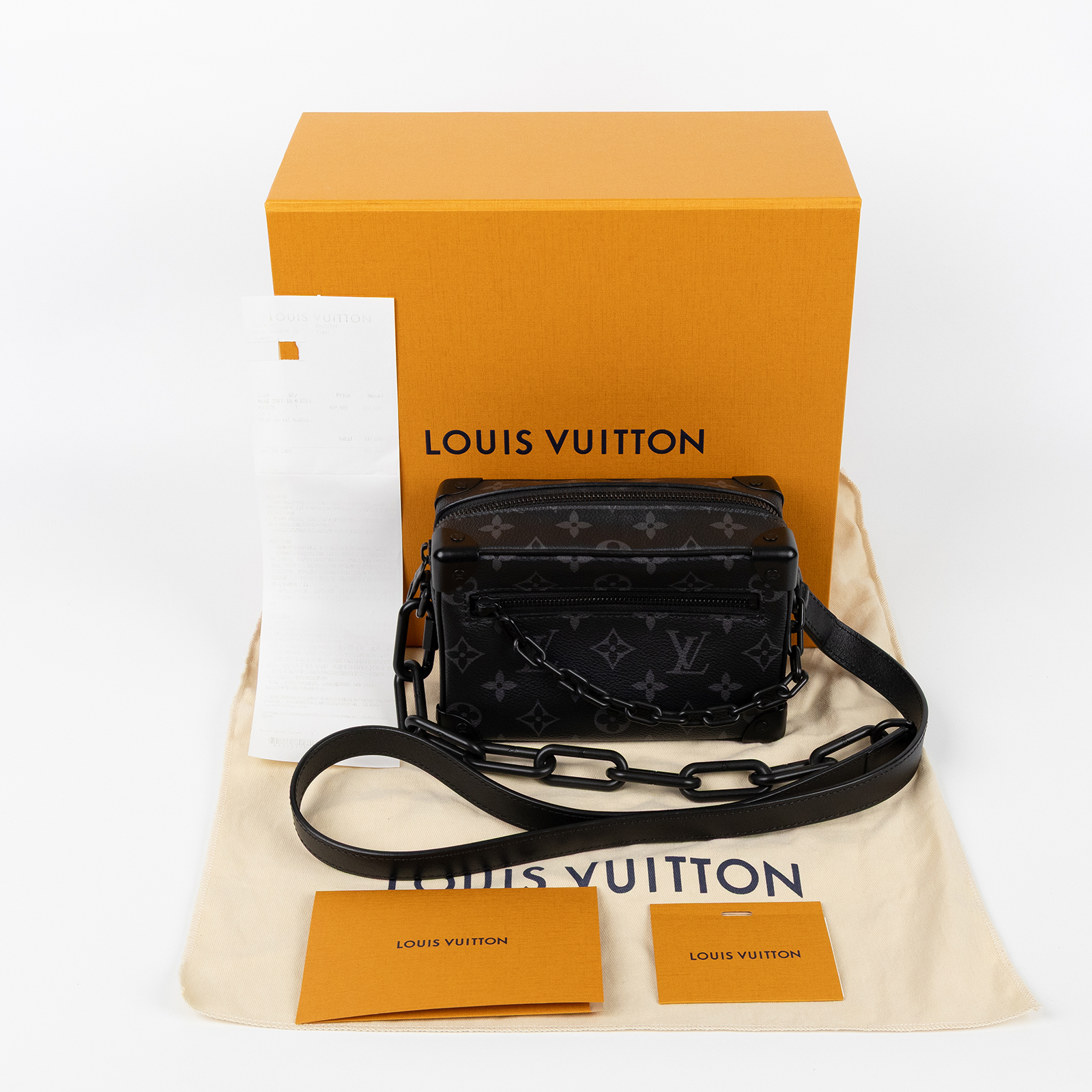 路易威登 LOUIS VUITTON Mini Soft Trunk 迷你 隨身包 黑色 M44735 晶片款  原廠盒子/防塵袋/購買證明正本