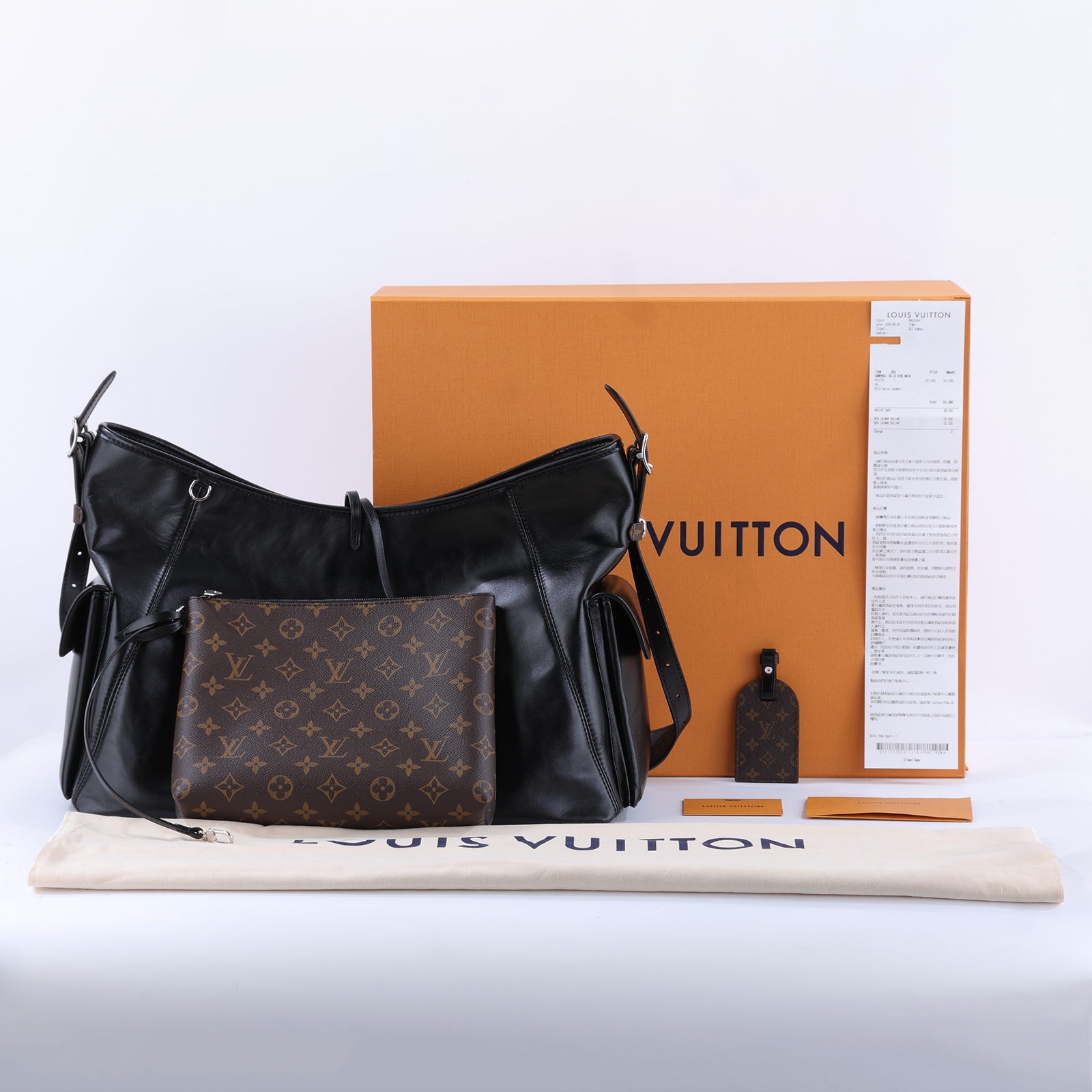 路易威登 LOUIS VUITTON Carry All Travel Bag 肩背包 行李包 M15175 晶片款  原廠盒子/防塵袋/背帶/內袋/吊牌/購買證明正本