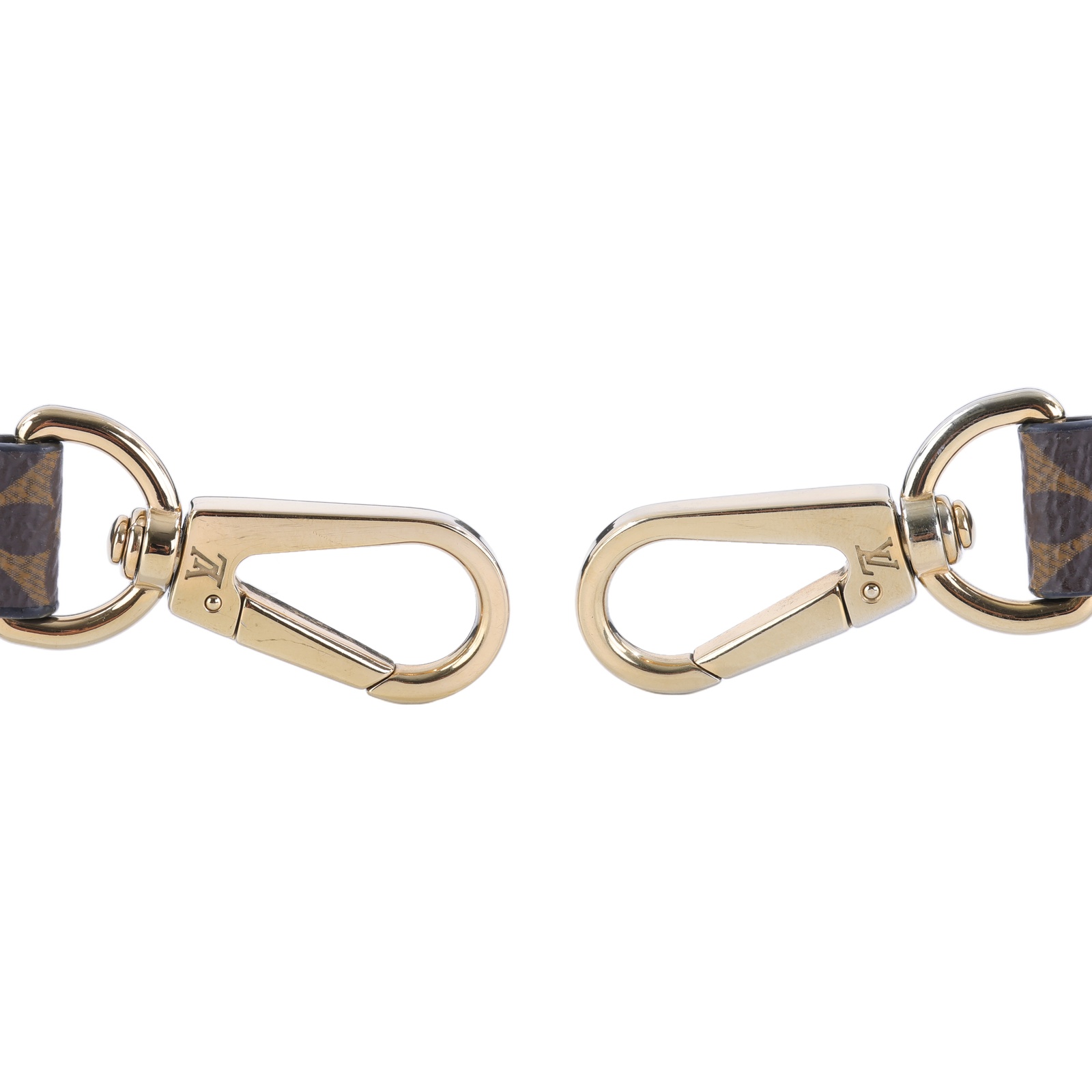 路易威登 LOUIS VUITTON Monogram 肩背帶 黑色 J02288 棕原花寬背帶 原廠盒子/防塵袋
