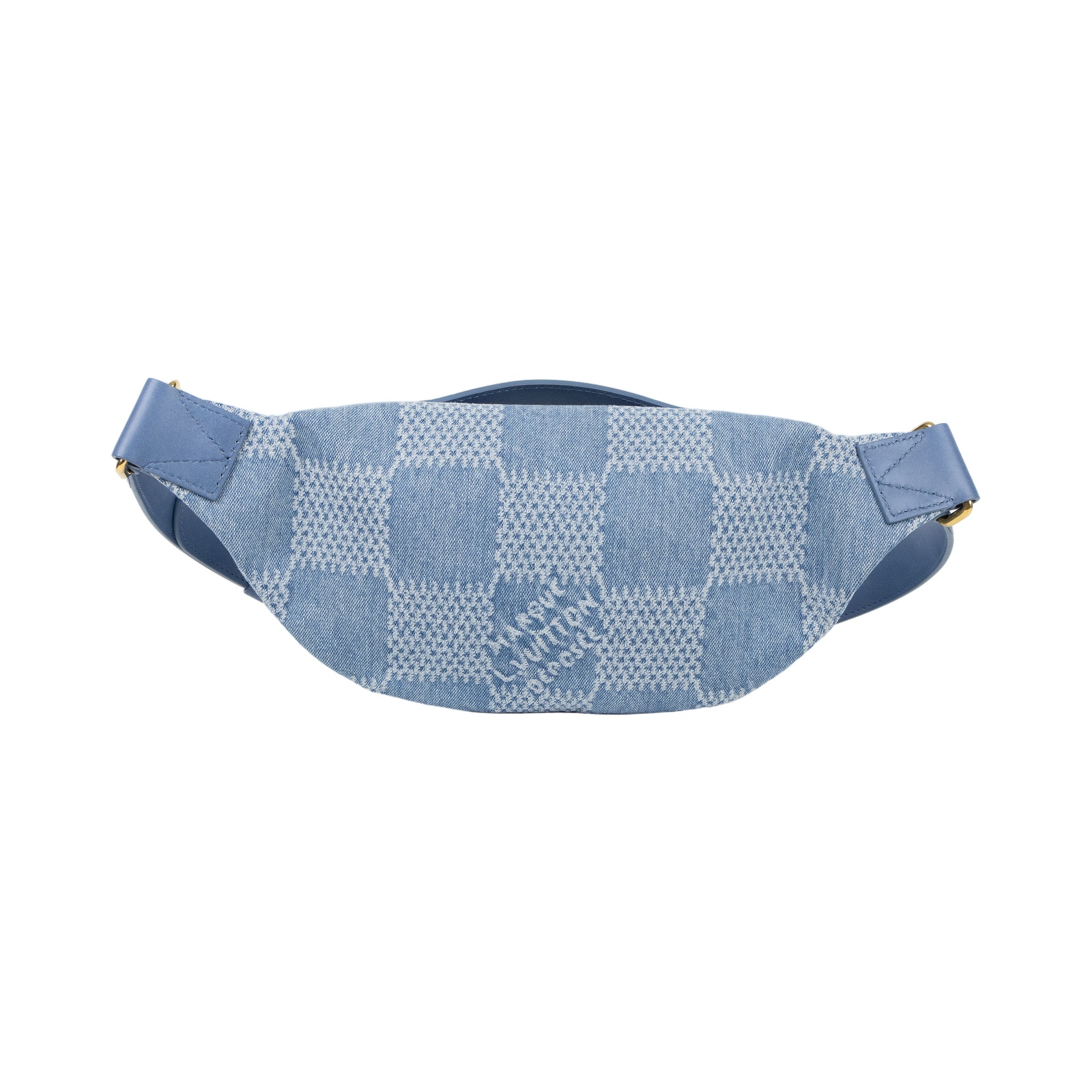 路易威登 LOUIS VUITTON Rush Bumbag 腰包/胸包 Denim 藍色 Damier Denim 3D棉質帆布 仿舊金色金屬配件 N00205 晶片款  原廠盒子/防塵袋